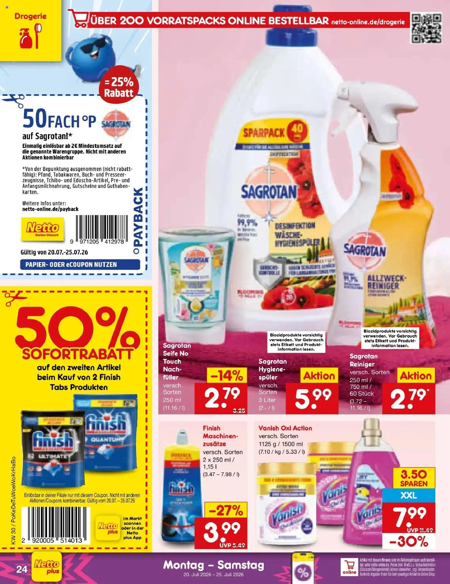 Netto Marken-Discount Prospekt Waiblingen-Bittenfeld – gültig ab 20.07.2026 | Seite: 40 | Produkte: Finish, Seife