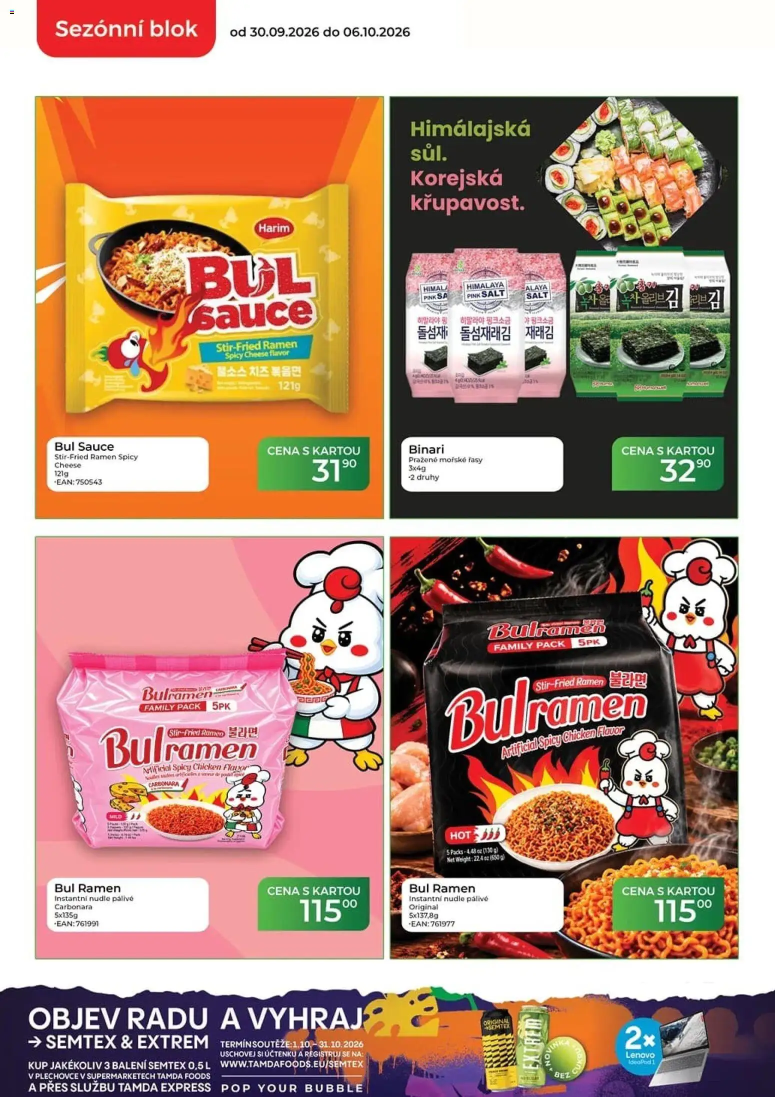 Tamda Foods leták od 30.09.2026 | Strana: 4 | Produkty: Mořské řasy, Blok, Semtex, Nudle