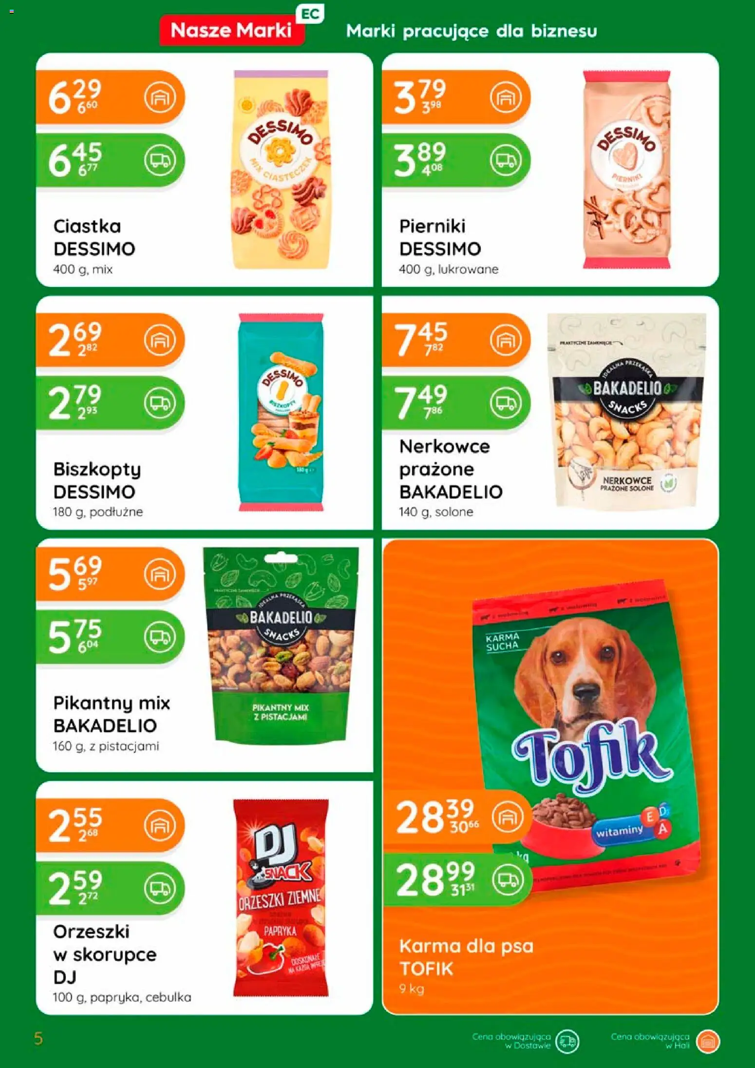 Eurocash gazetka od 17.09.2026 | Strona: 5 | Produkty: Biszkopty, Papryka, Orzeszki ziemne, Karma