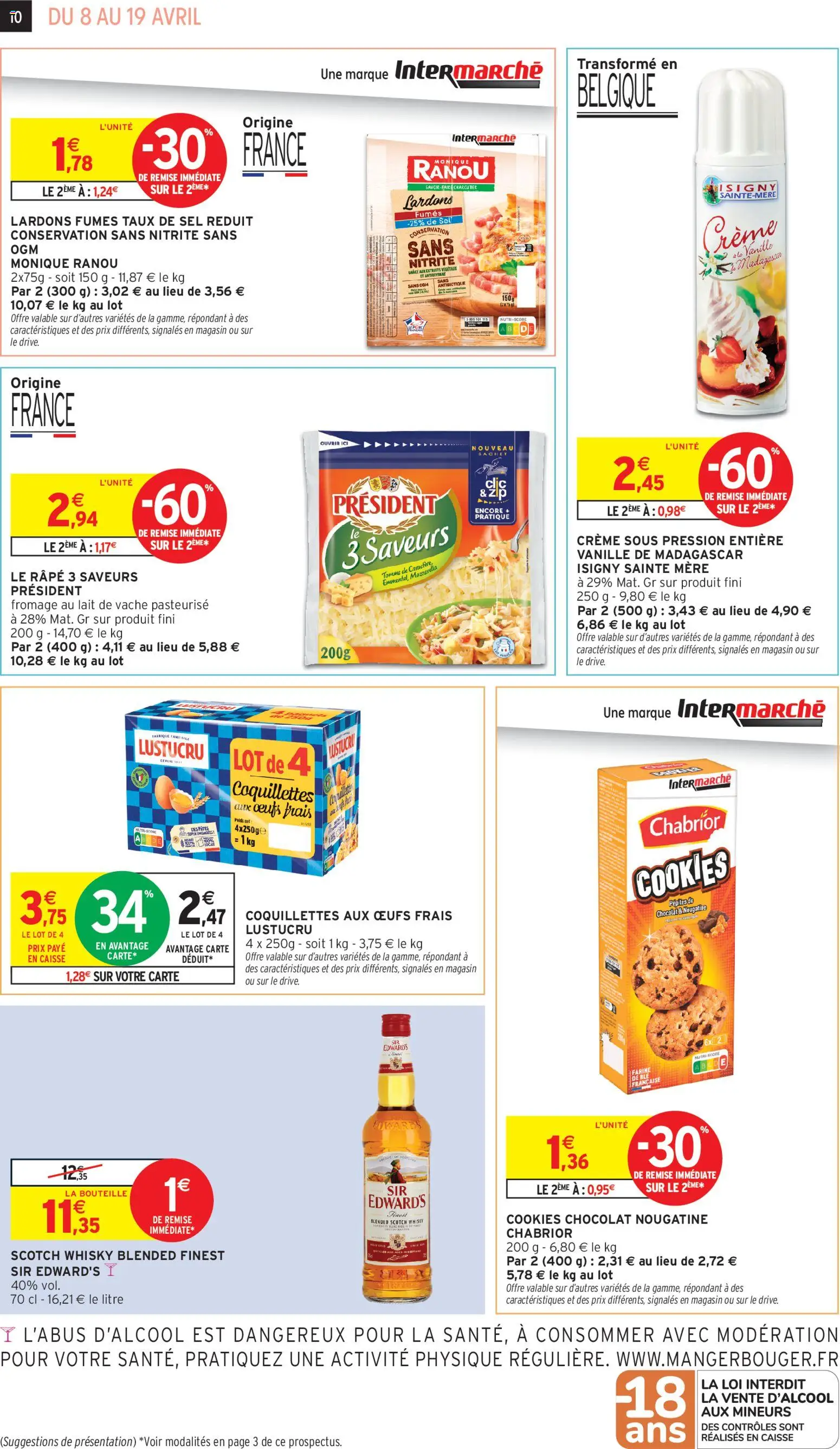 {H1} | Page: 10 | Produits: Farine de ble, Sel, Lait, Coquillettes