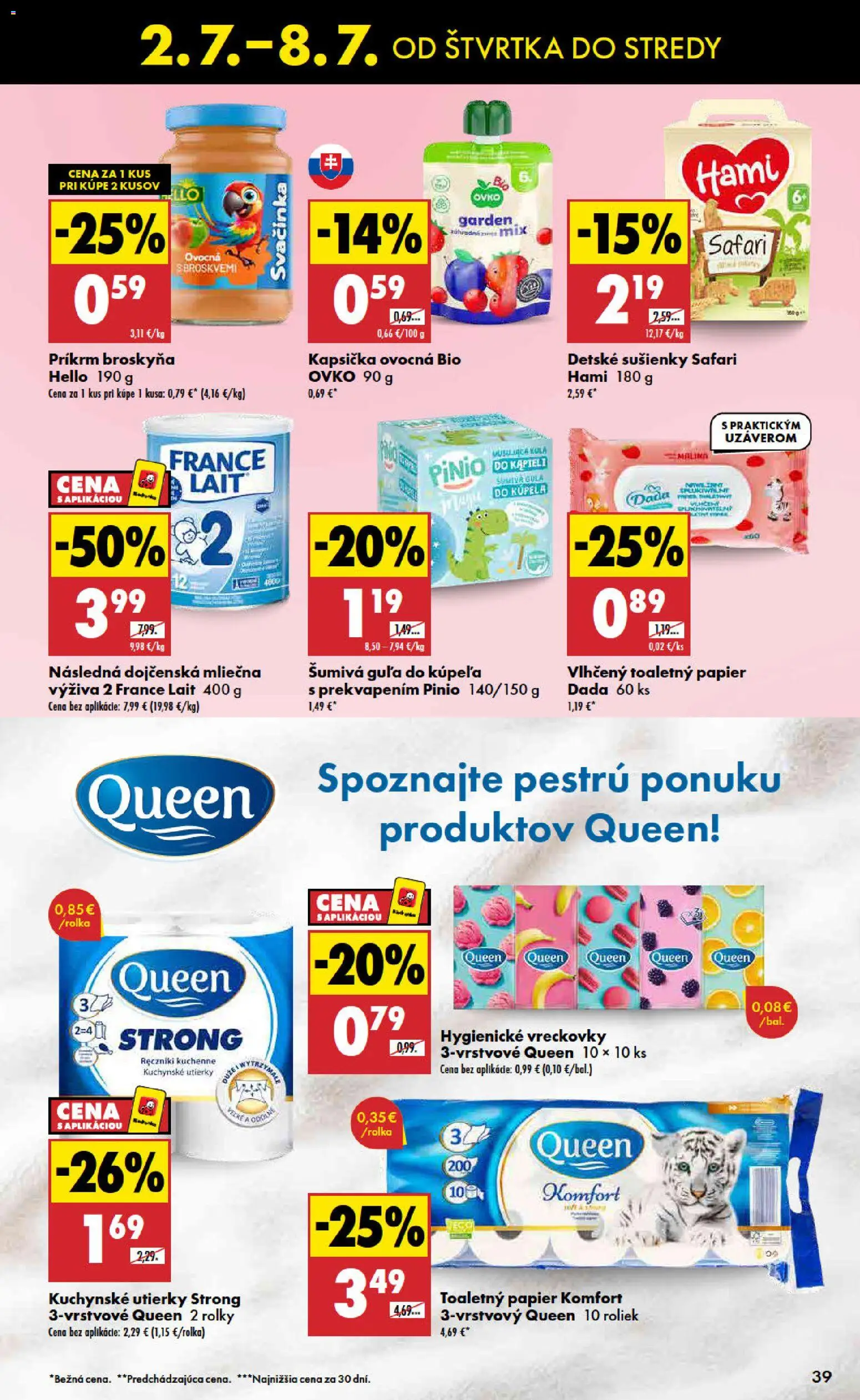 Nové Biedronka akcie – leták je platný od 02.07.2026 | Strana: 39 | Produkty: Toaletný papier