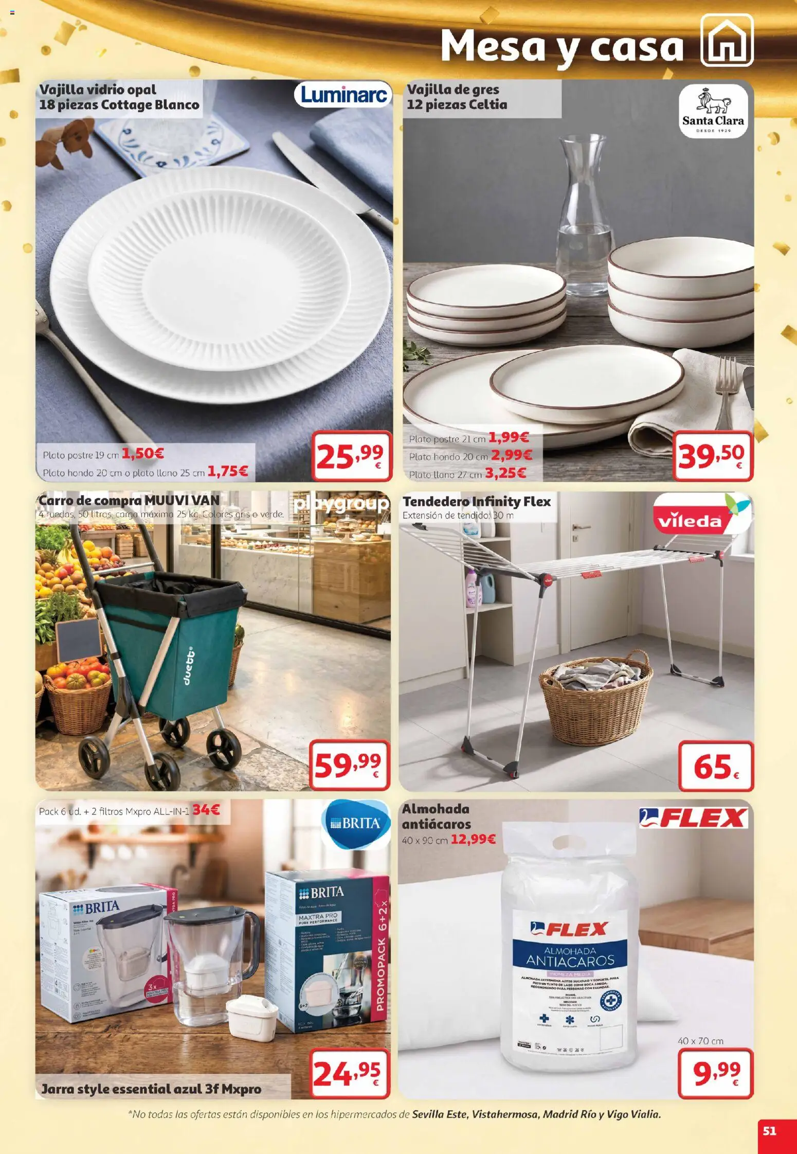 Alcampo folleto Telde │ válido desde el 22/10/2026 | Página: 51 | Productos: Puré, Tendedero, Almohada, Mesa