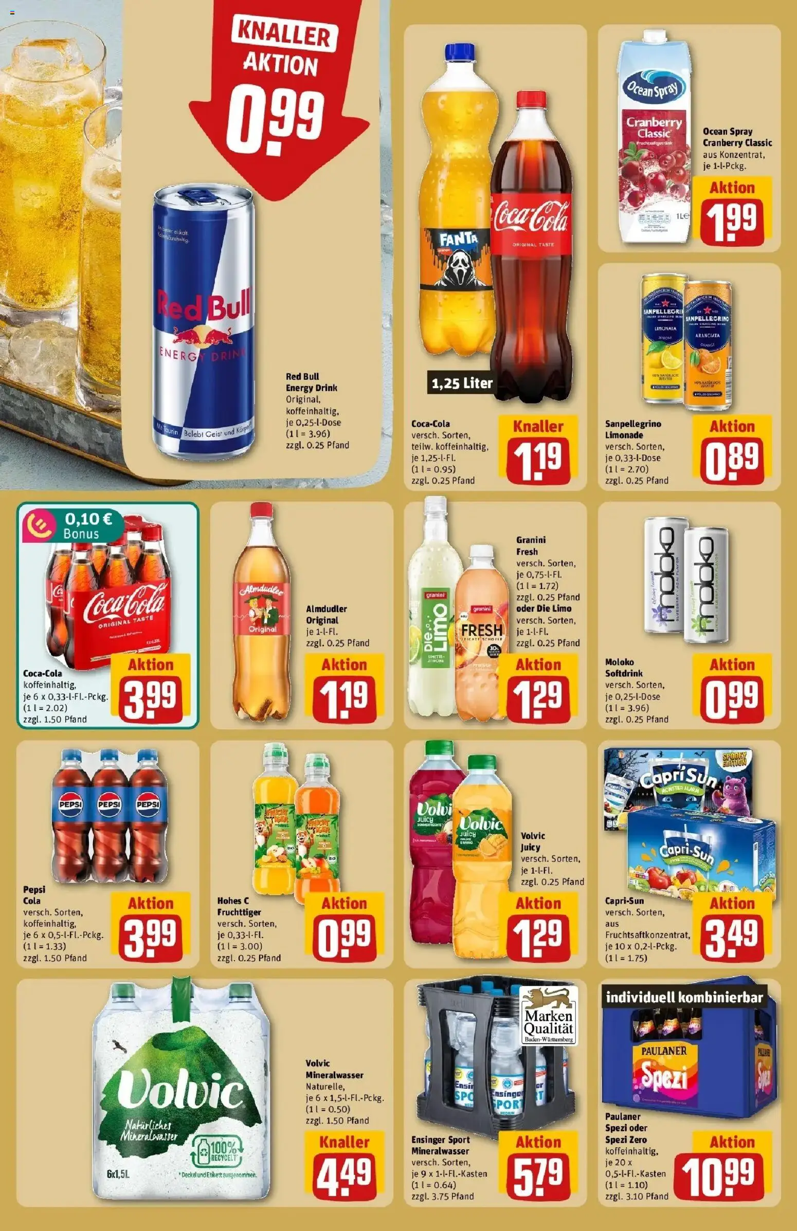 REWE Prospekt ab 05.10.2026 zum Blättern » Angebote | Seite: 18 | Produkte: Red bull, Fanta, Mineralwasser, Monster