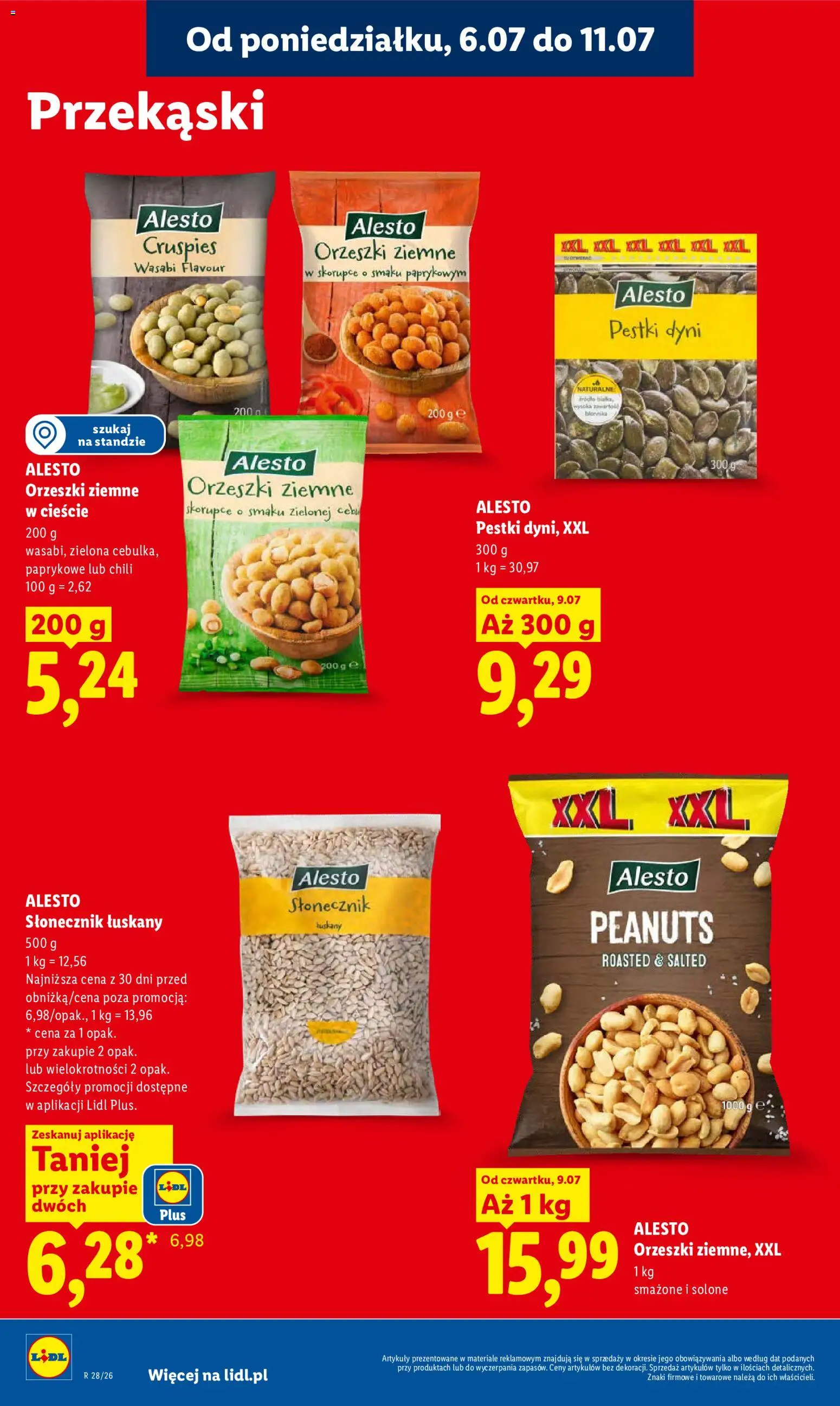 Lidl gazetka od 09.07.2026 | Strona: 78 | Produkty: Chili, Słonecznik, Orzeszki ziemne, Pestki dyni
