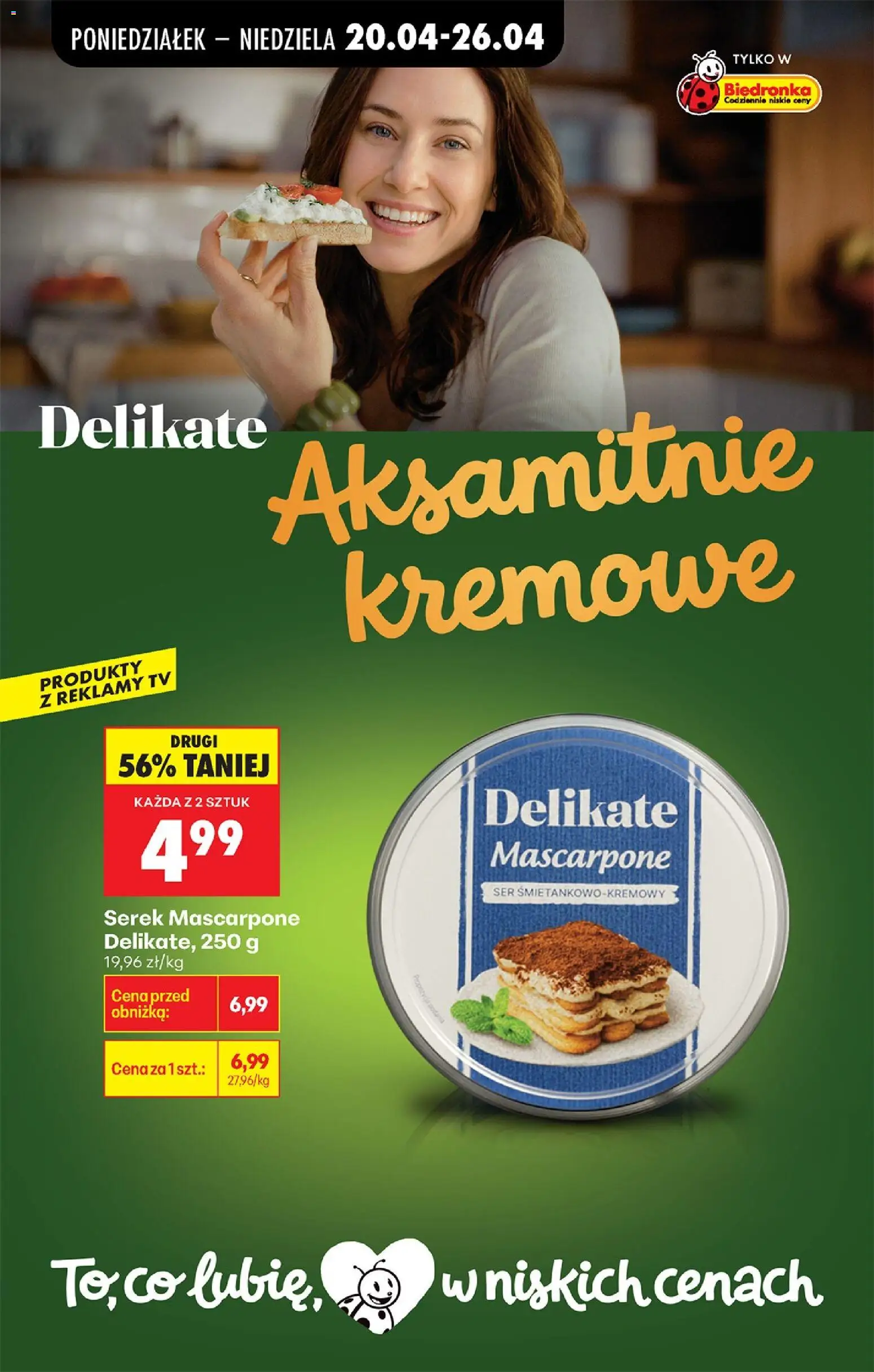 Biedronka gazetka od poniedziałku od 20.04.2026 | Strona: 59 | Produkty: Serek, Mascarpone, Ser