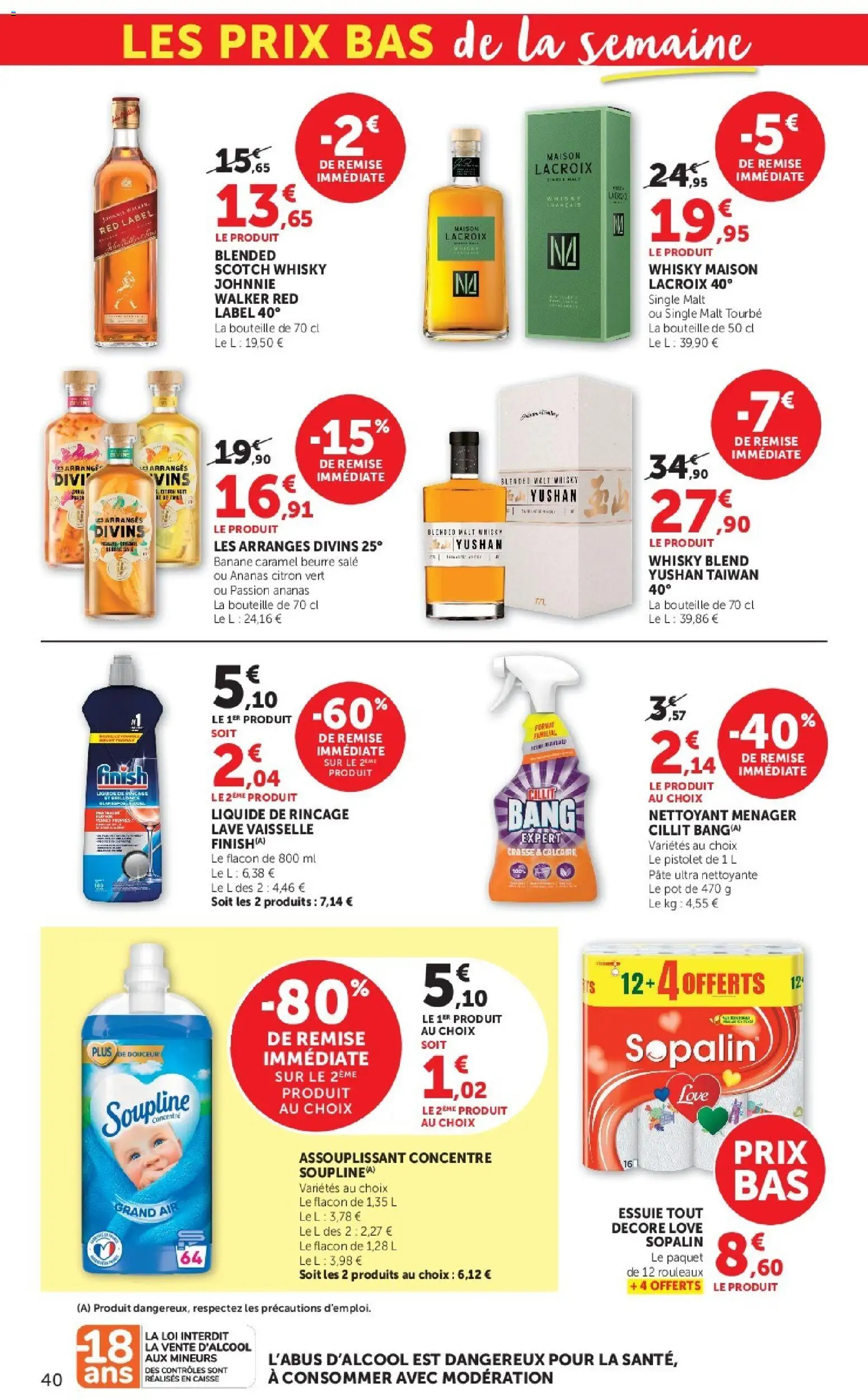 {H1} | Page: 40 | Produits: Whisky, Citron, Citron vert, Banane