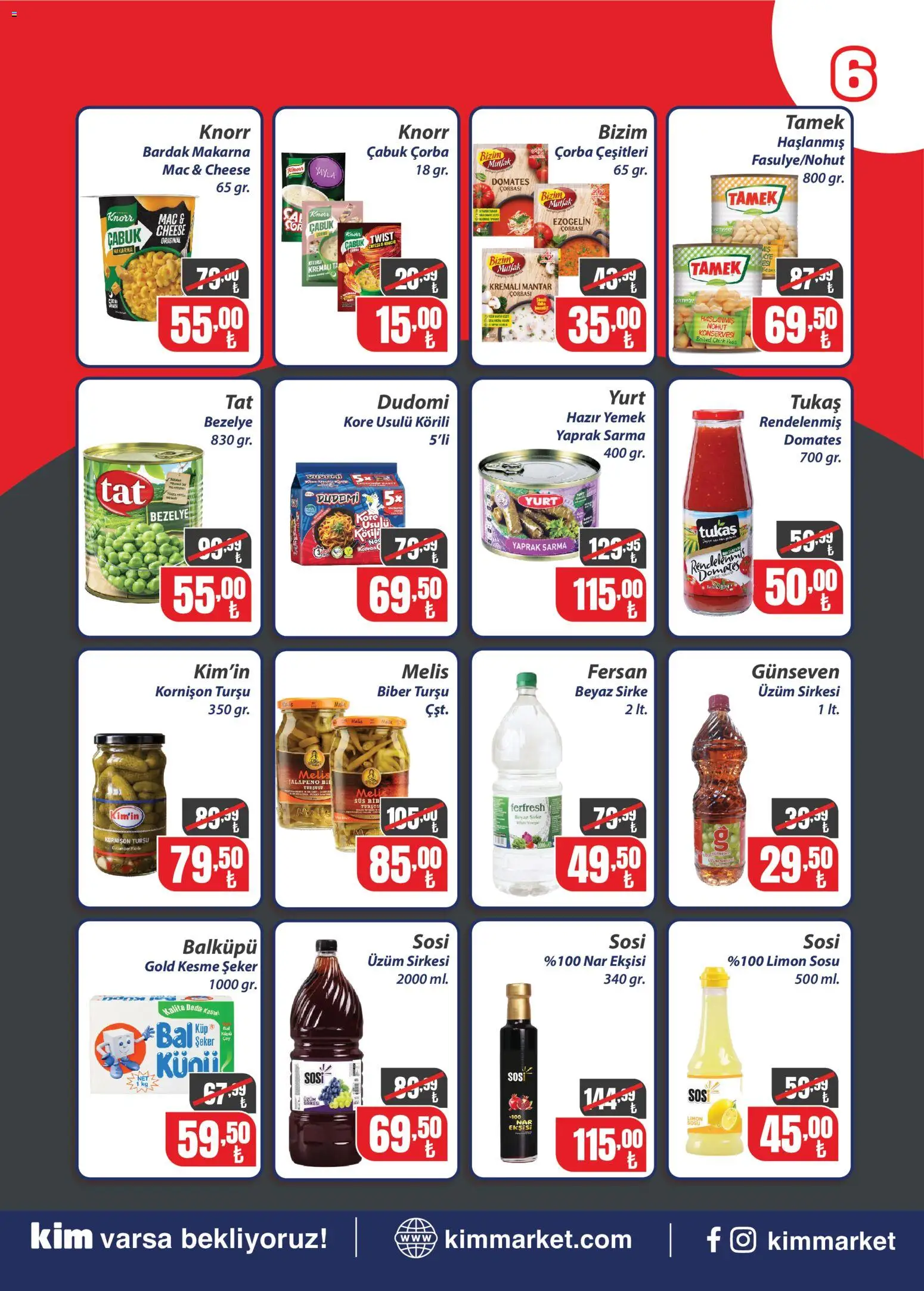 Kim Market Katalog - Marmara Insert - 19 Ekim 2026 tarihinden itibaren geçerlidir | Sayfa: 6 | Ürünler: Makarna, Limon, Mantar, Nar