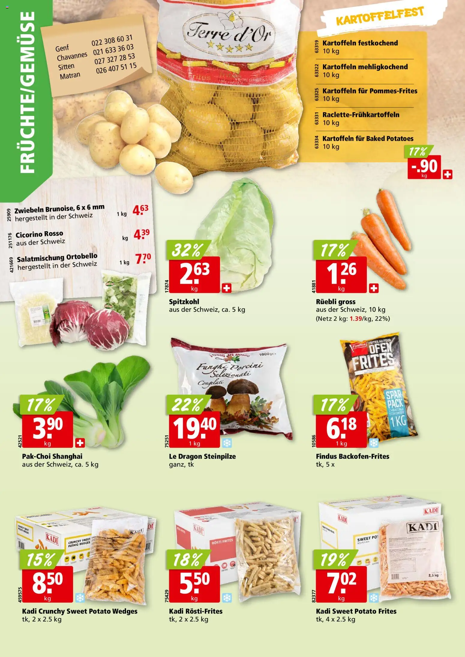 Aligro aktionen Chavannes, Matran, Genf, Sitten – gültig ab 14.09.2026 | Seite: 2 | Produkte: Kartoffeln, Zwiebeln, Ofen