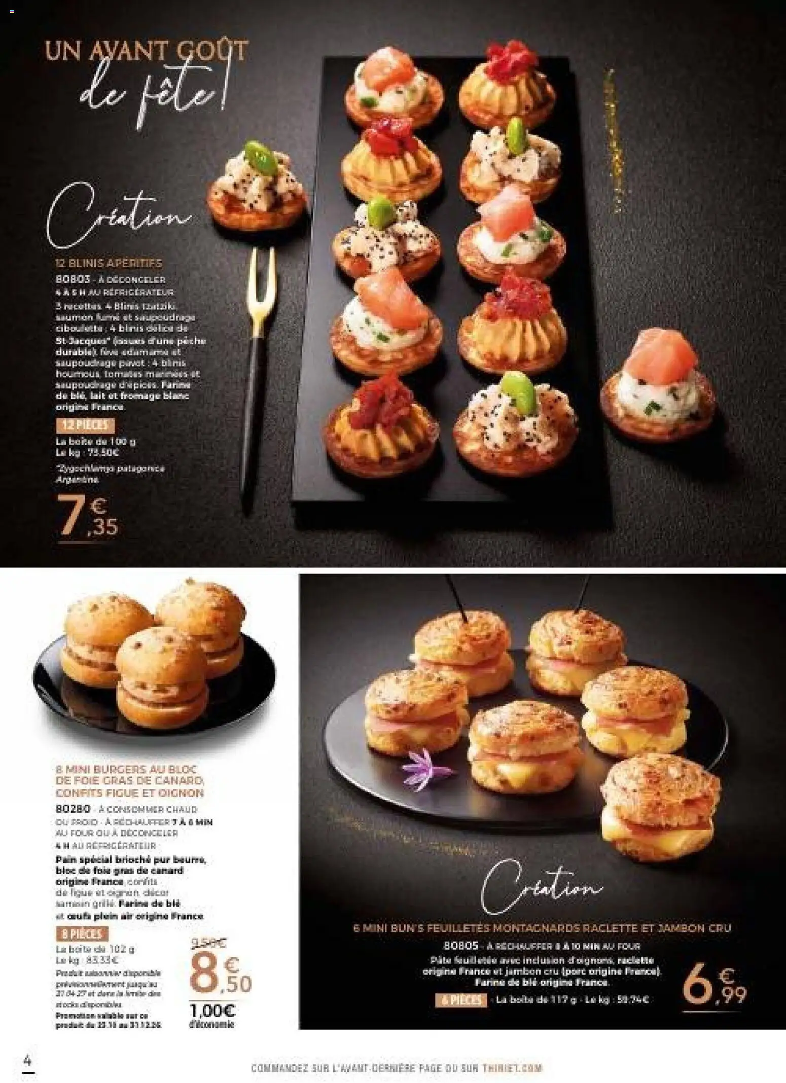 {H1} | Page: 4 | Produits: Figue, Blinis, Lait, Foie