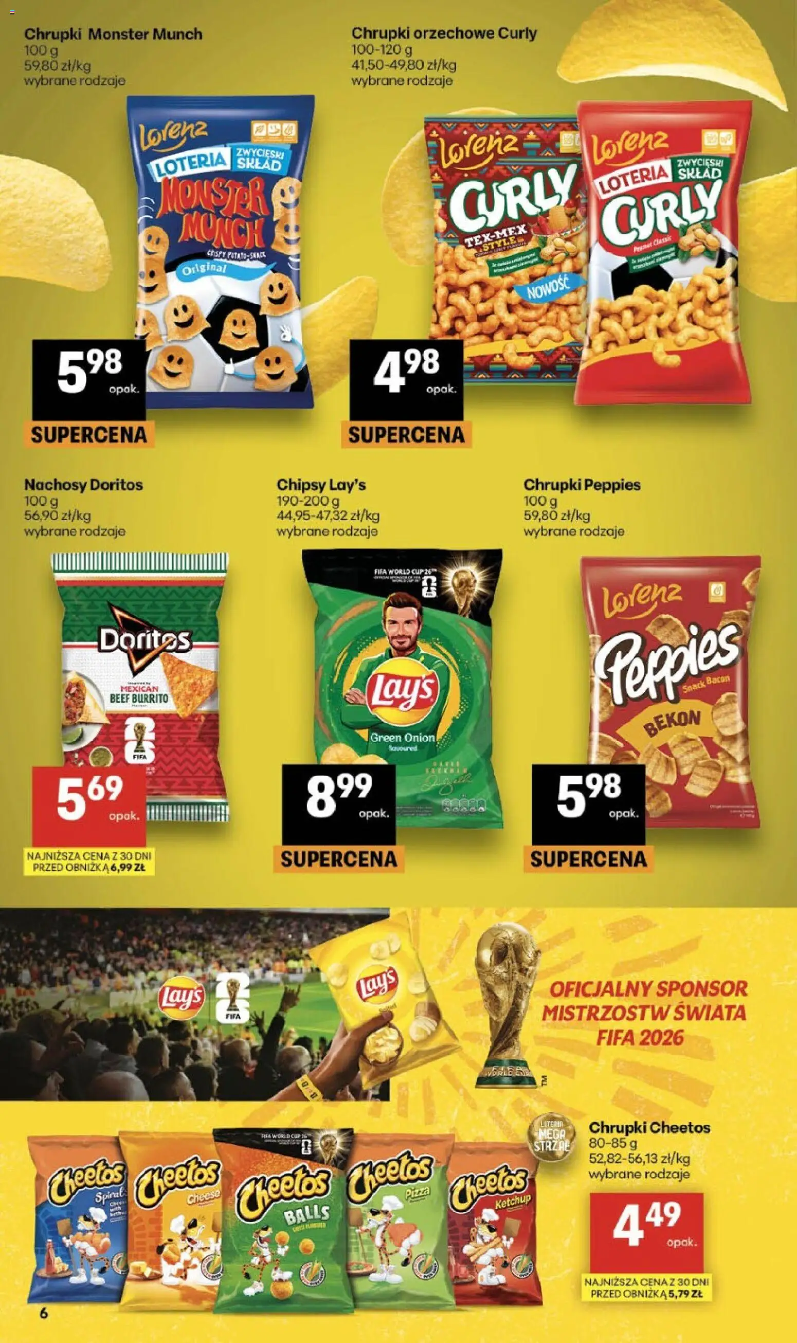 Delikatesy Centrum gazetka - Sklepy Własne od 25.06.2026 | Strona: 6 | Produkty: Chipsy, Ketchup, Chrupki orzechowe, Doritos