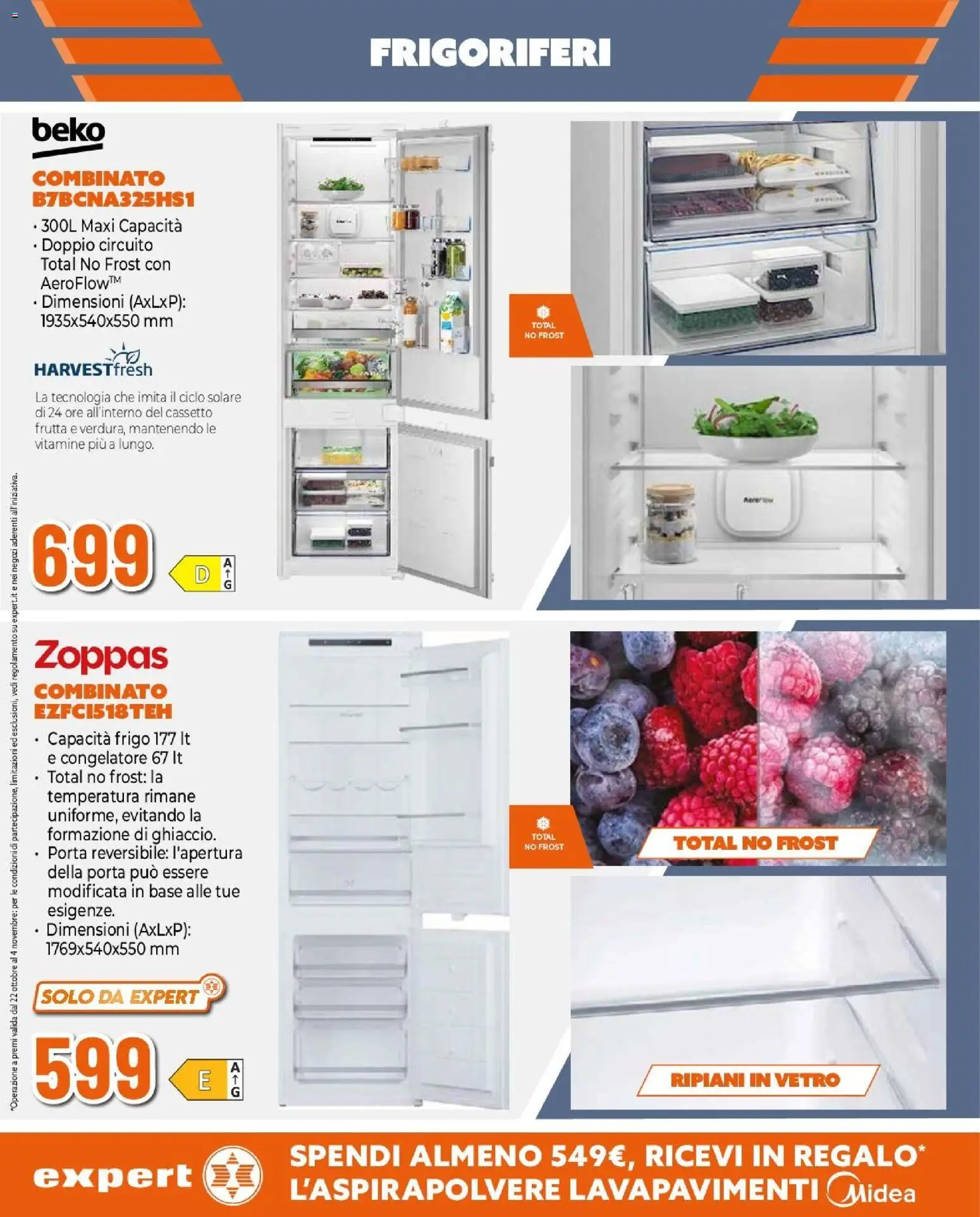 Volantino Expert del 22/10/2026 | Pagina: 14 | Prodotti: Porta, Frutta, Congelatore