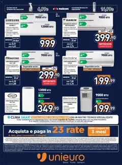 Anteprima del volantino Unieuro volantino valido a partire dal 22.05.2026 | Pagina: 29 | Prodotti: Telecomando, Data, Condizionatore, Samsung