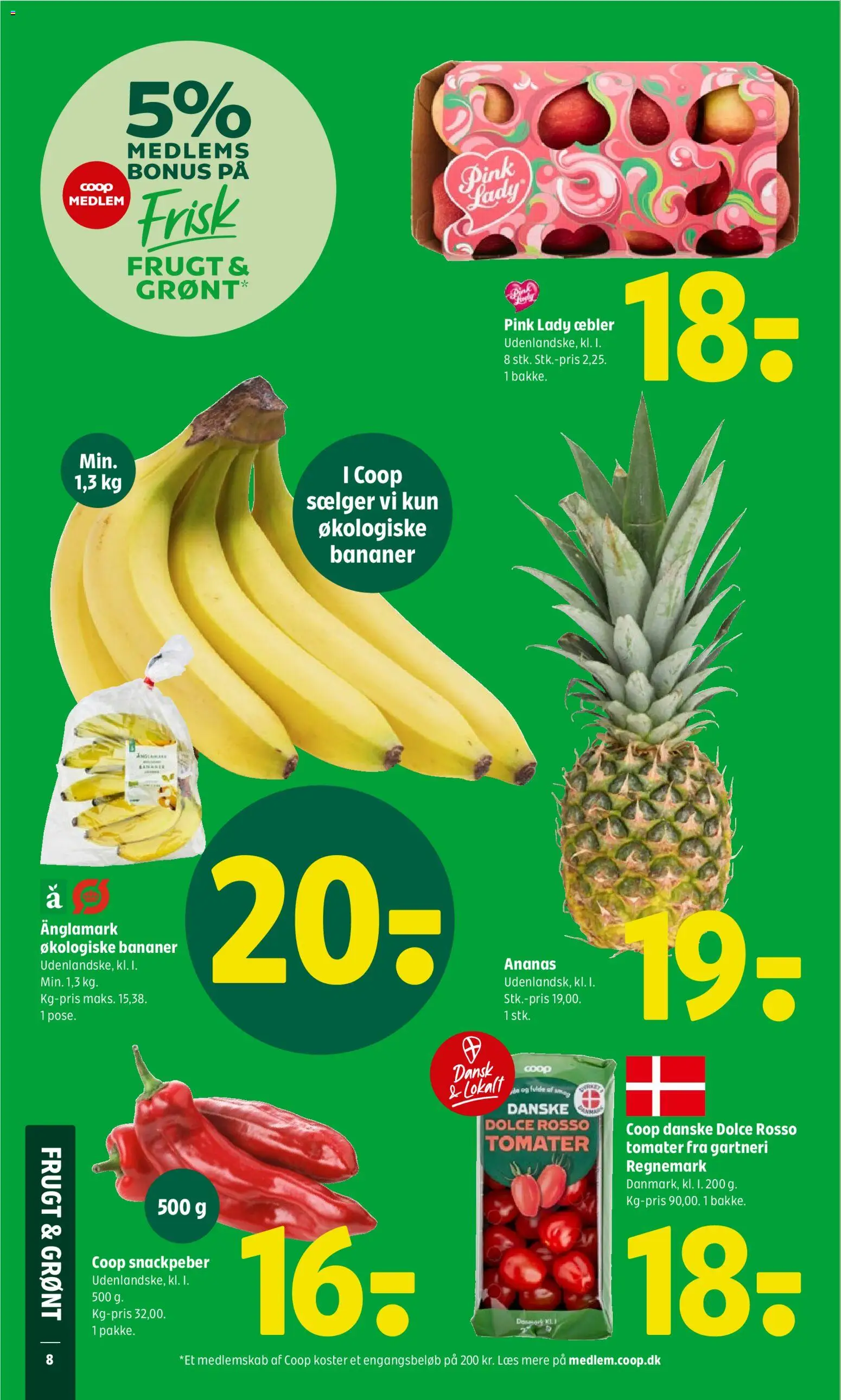 Coop 365 tilbudsavis – gyldig fra 21.05.2026 | Side: 9 | Produkter: Snackpeber, Æbler, Tomater, Bananer