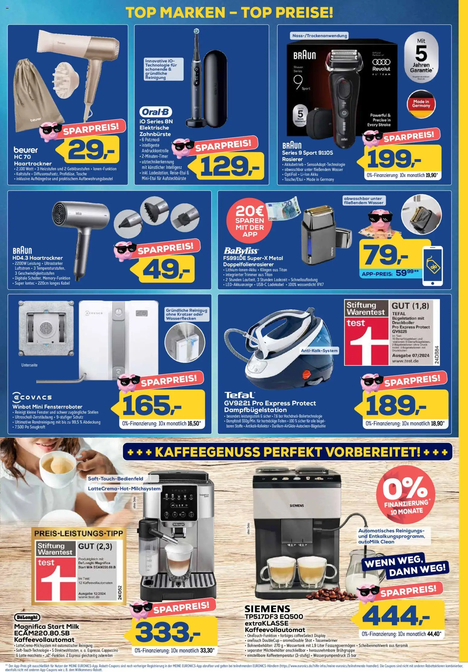 Euronics Prospekt – gültig ab 16.09.2026 | Seite: 5 | Produkte: Top, Haartrockner, Zahnbürste, Ladekabel