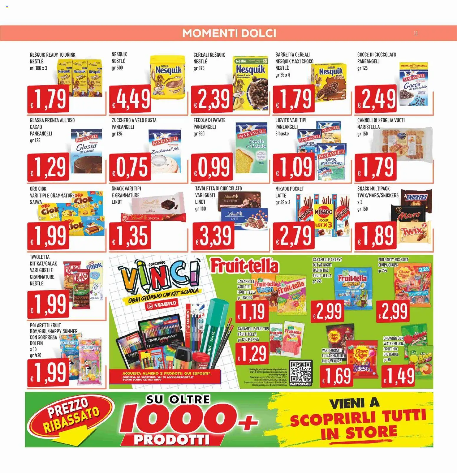 Volantino SISA del 03/09/2026 | Pagina: 11 | Prodotti: Cereali, Zucchero, Latte, Snickers