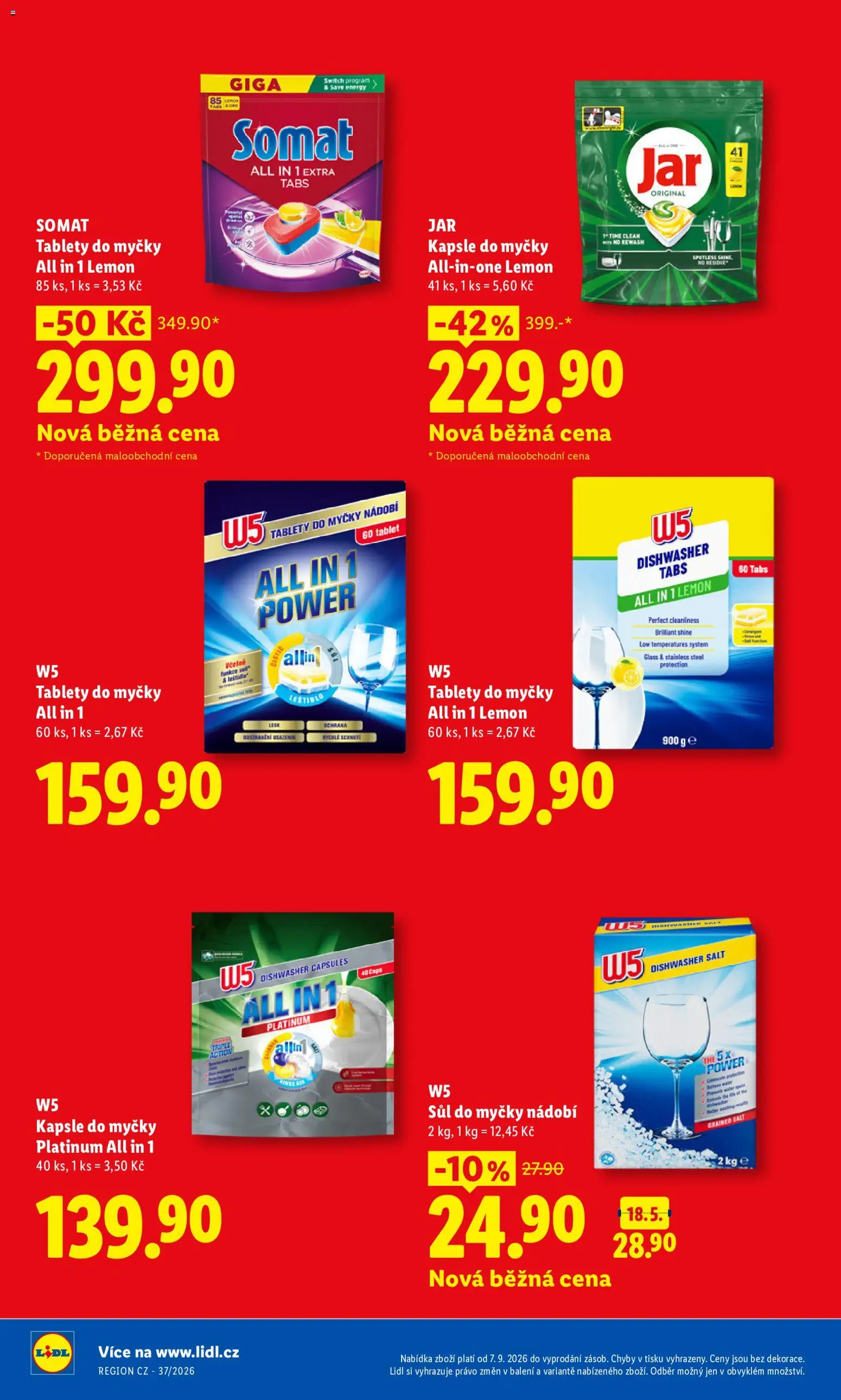 Lidl leták - Pro čistou domácnost máme všechno od 07.09.2026 | Strana: 12 | Produkty: Jar kapsle, Kapsle, Kapsle do myčky, Sůl
