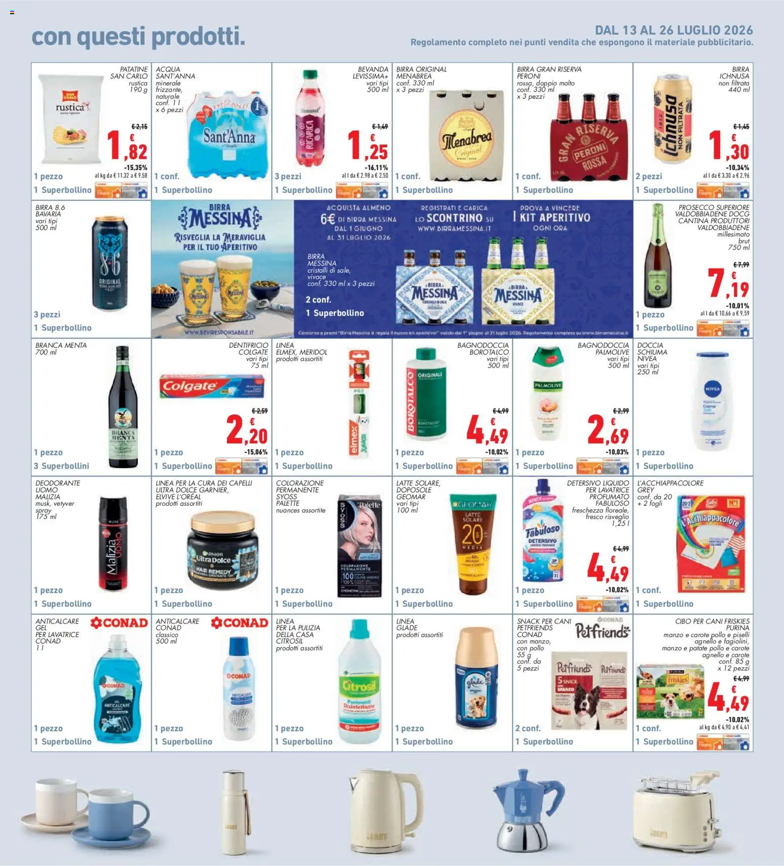 Volantino Conad del 16/07/2026 | Pagina: 31 | Prodotti: Dentifricio, Pollo, Birra messina, Aperitivo