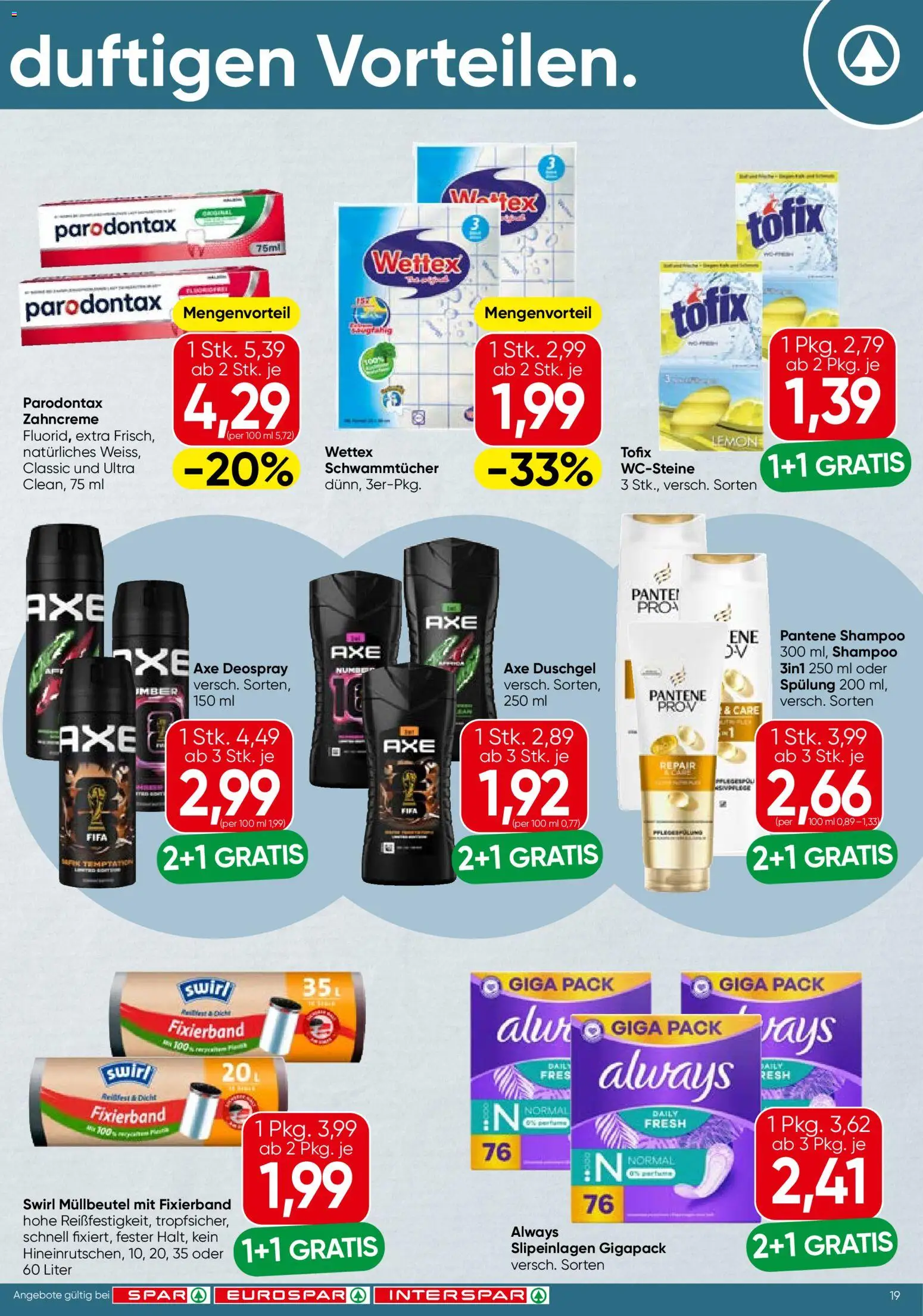 Spar Flugblatt - Oberösterreich gültig ab 07.05.2026 | Seite: 19 | Produkte: Shampoo, Spülung, Duschgel