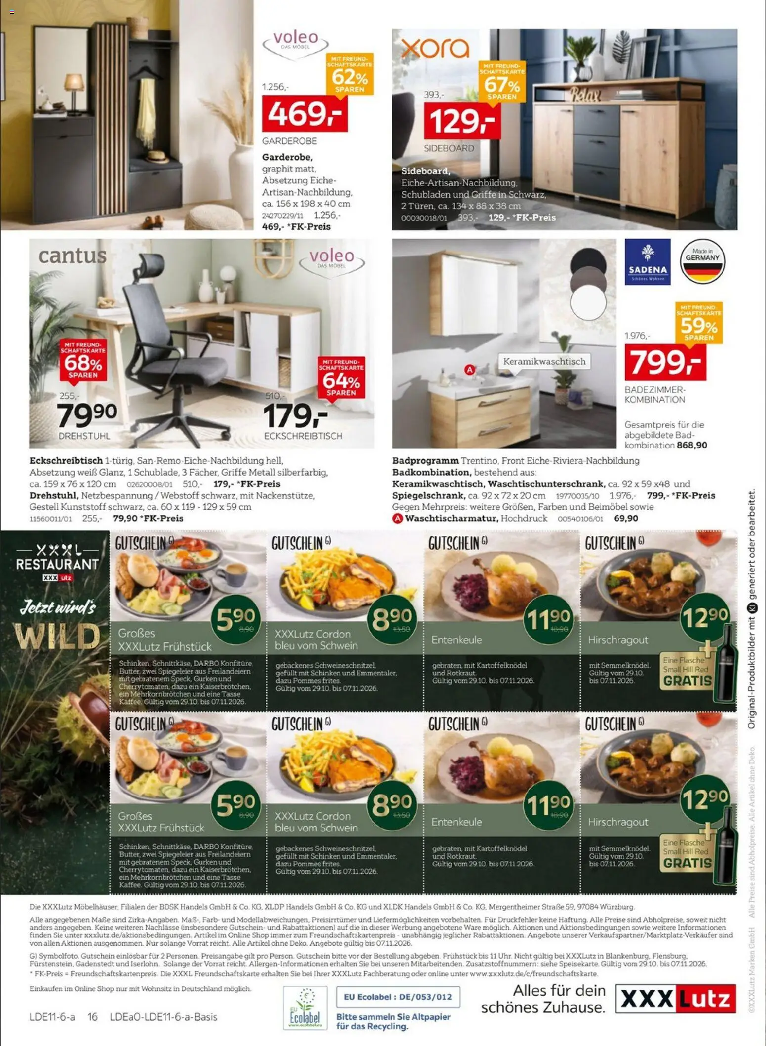 XXXLutz Marken zum Bestpreis – gültig ab 24.10.2026 | Seite: 29 | Produkte: Sideboard, Pommes, Pommes frites, Schinken