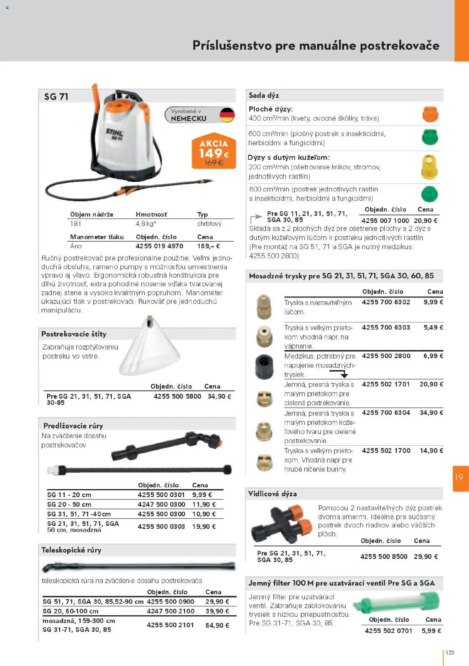Nové STIHL akcie – leták je platný od 19.08.2026 | Strana: 123 | Produkty: Ventil, Rúra