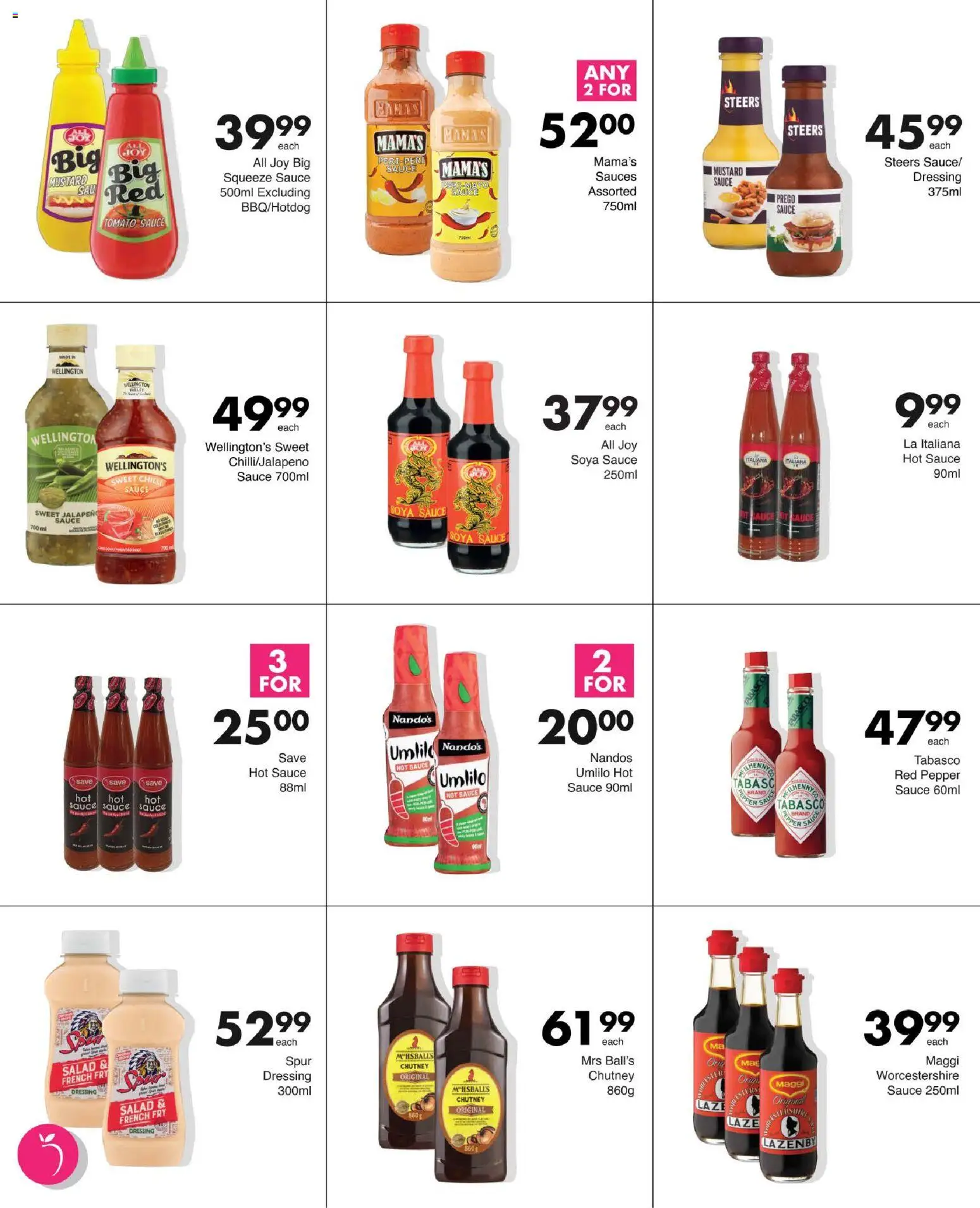 New Save catalogue – valid from 13/08/2026 | Page: 25 | Products: Chutney, Mustard, Tomato sauce, Chilli
