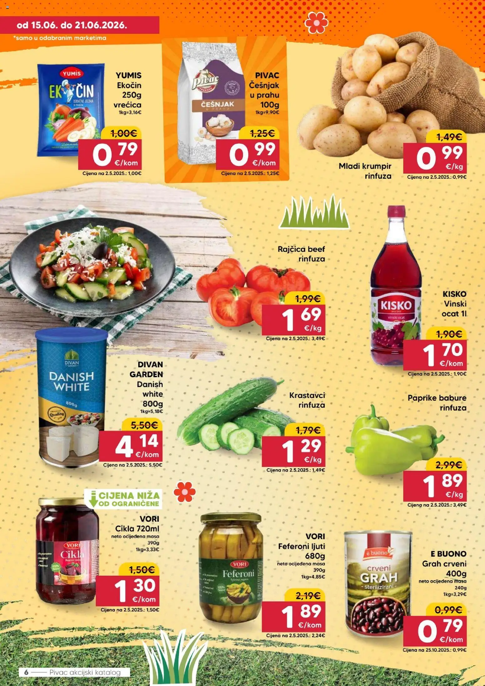 Pivac katalog | vrijedi od 15.06.2026 | Stranica: 6 | Proizvodi: Grah, Češnjak, Cikla, Feferoni