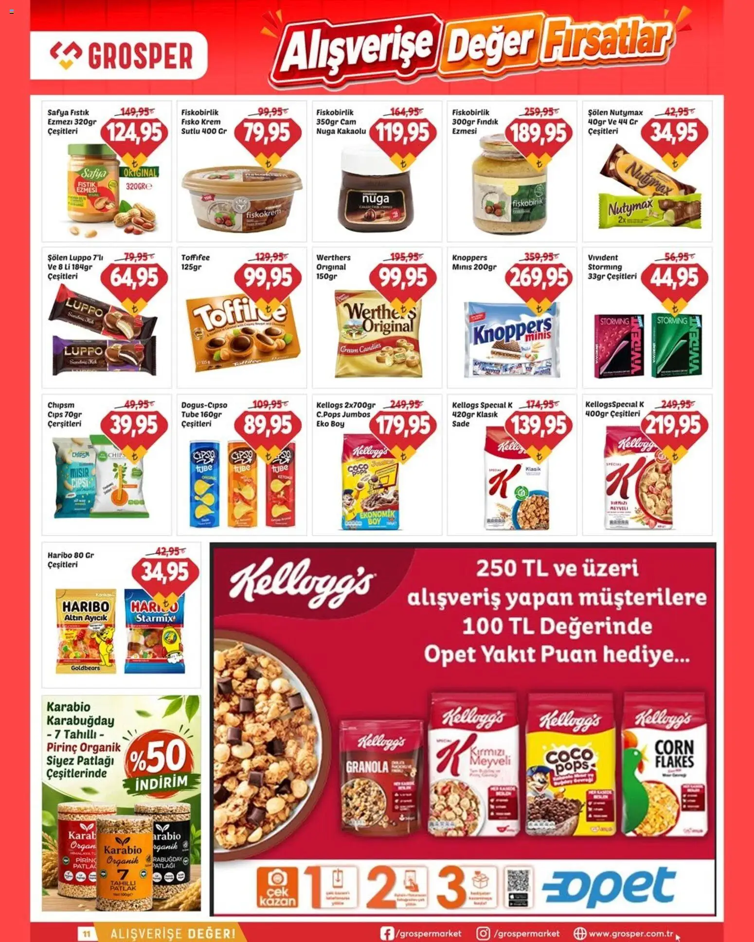 Grosper Katalog - 29 Temmuz 2026 tarihinden itibaren geçerlidir | Sayfa: 12 | Ürünler: Krem, Pirinç, Su, Mısır