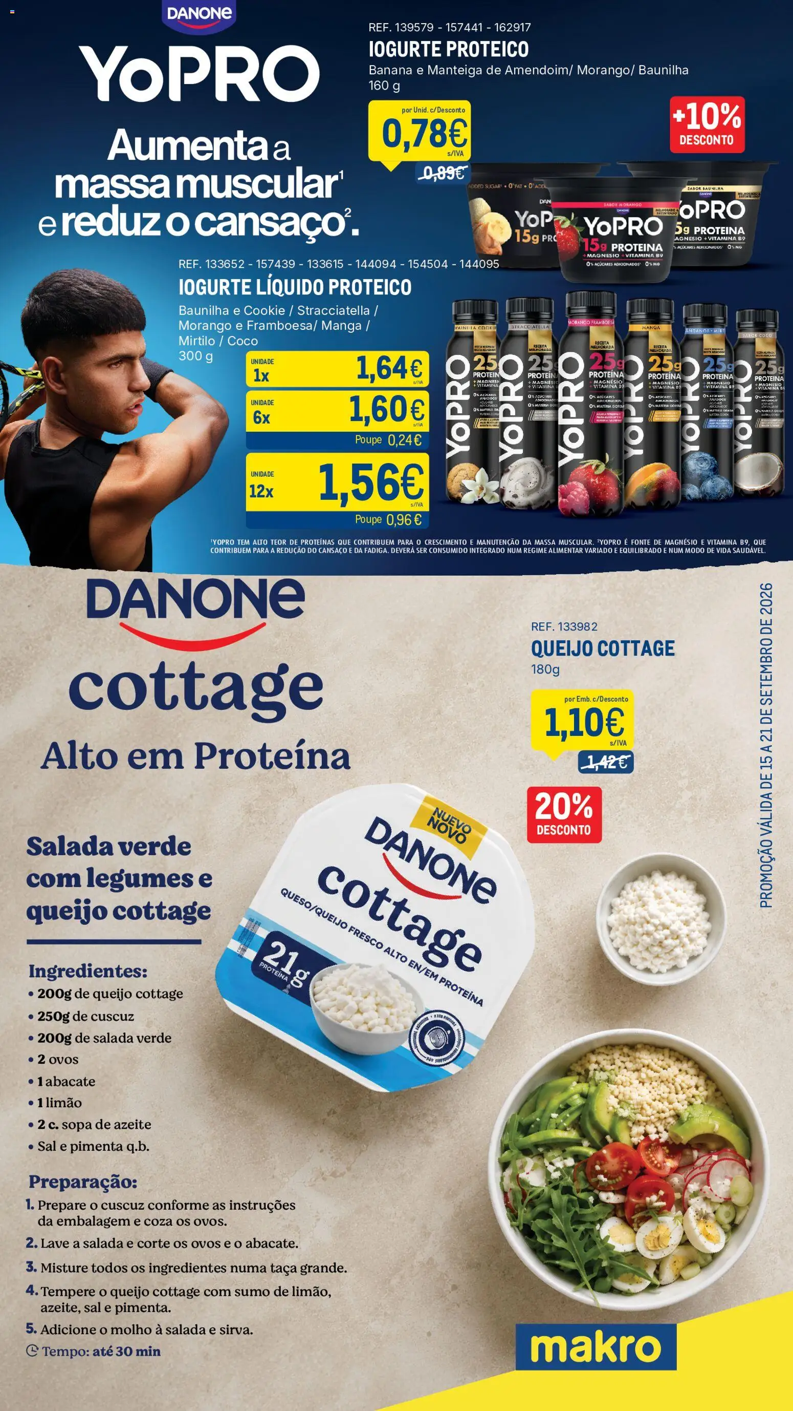 Makro Folheto Danone │ válido de 15/09/2026 | Página: 2 | Produtos: Manga, Ingredientes, Queijo, Iogurte liquido