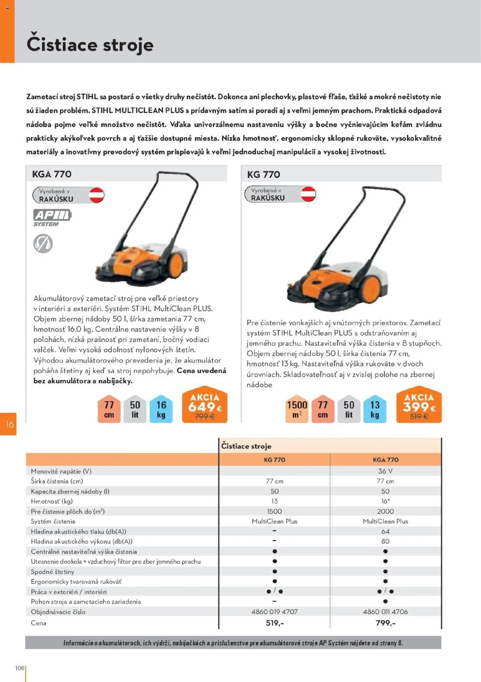 Nové STIHL akcie – leták je platný od 19.08.2026 | Strana: 106 | Produkty: Akumulátor