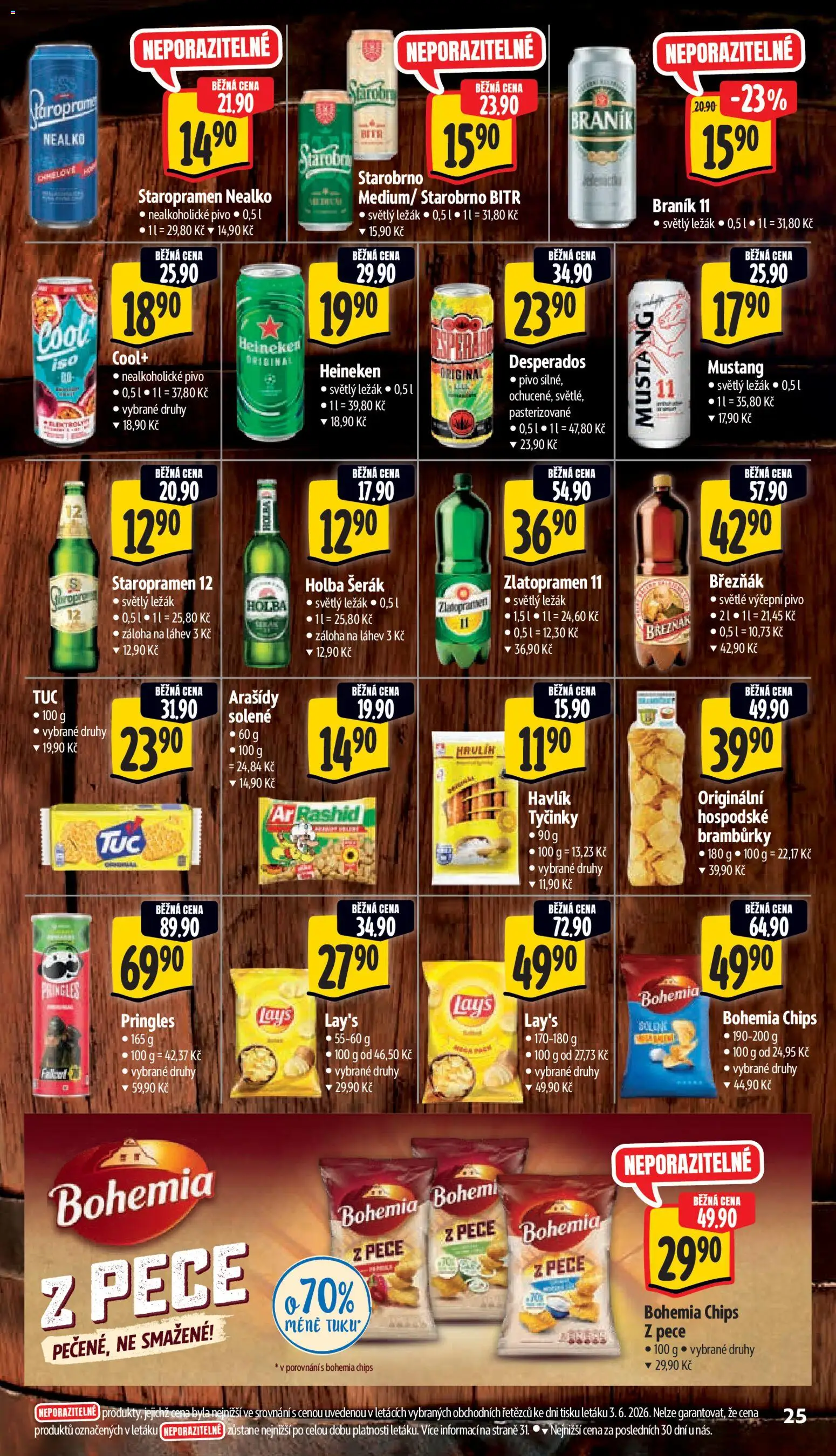 Albert leták - Hypermarket od 10.06.2026 | Strana: 35 | Produkty: Starobrno, Zlatopramen, Desperados, Arašídy