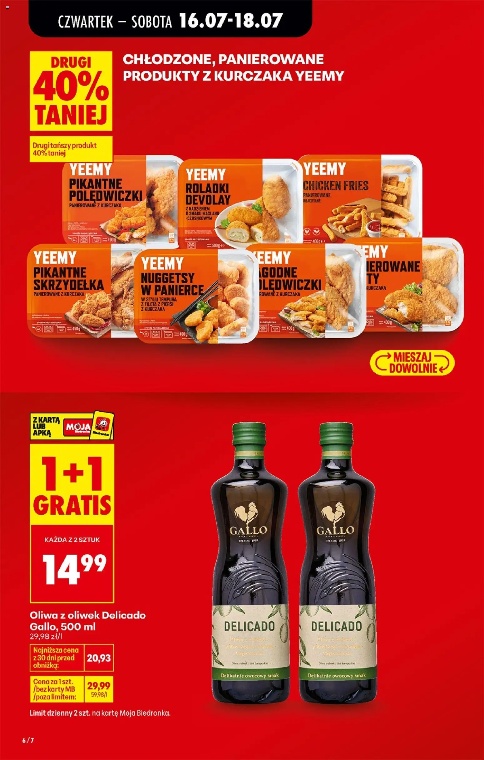 Biedronka gazetka od czwartku od 16.07.2026 | Strona: 8 | Produkty: Karta, Tempura, Piersi, Oliwa z oliwek