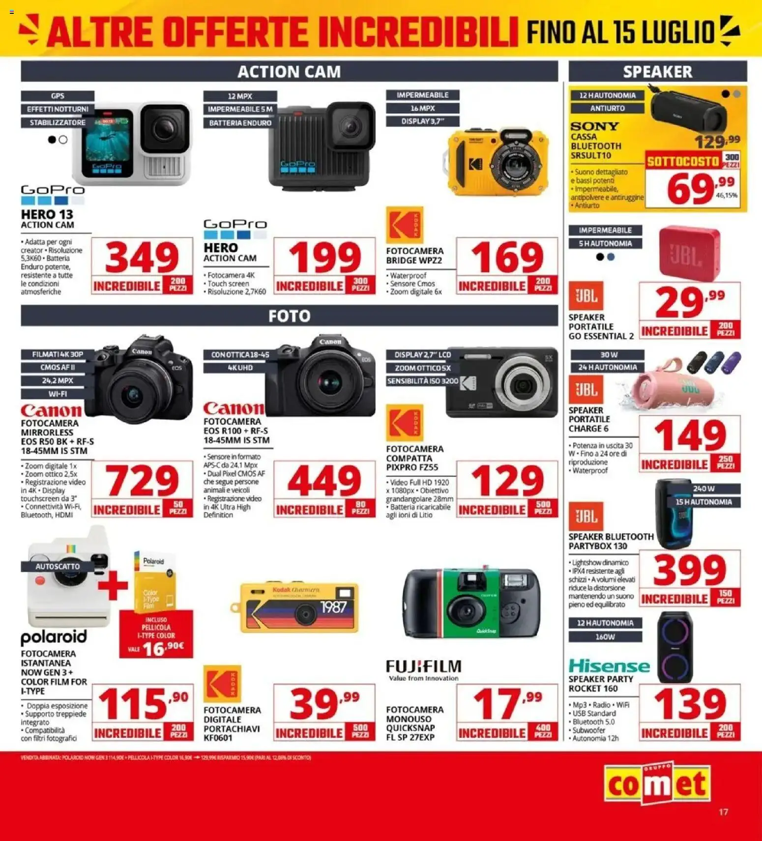 Volantino Comet del 03/07/2026 | Pagina: 17 | Prodotti: Video, Speaker, USB, Pellicola