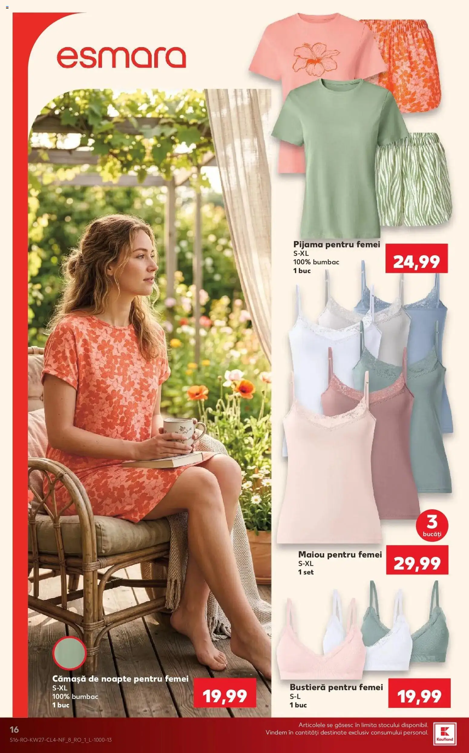 Noul catalog Kaufland – valabil de la 01.07.2026 | Pagină: 16 | Produse: Bustieră, Maiou