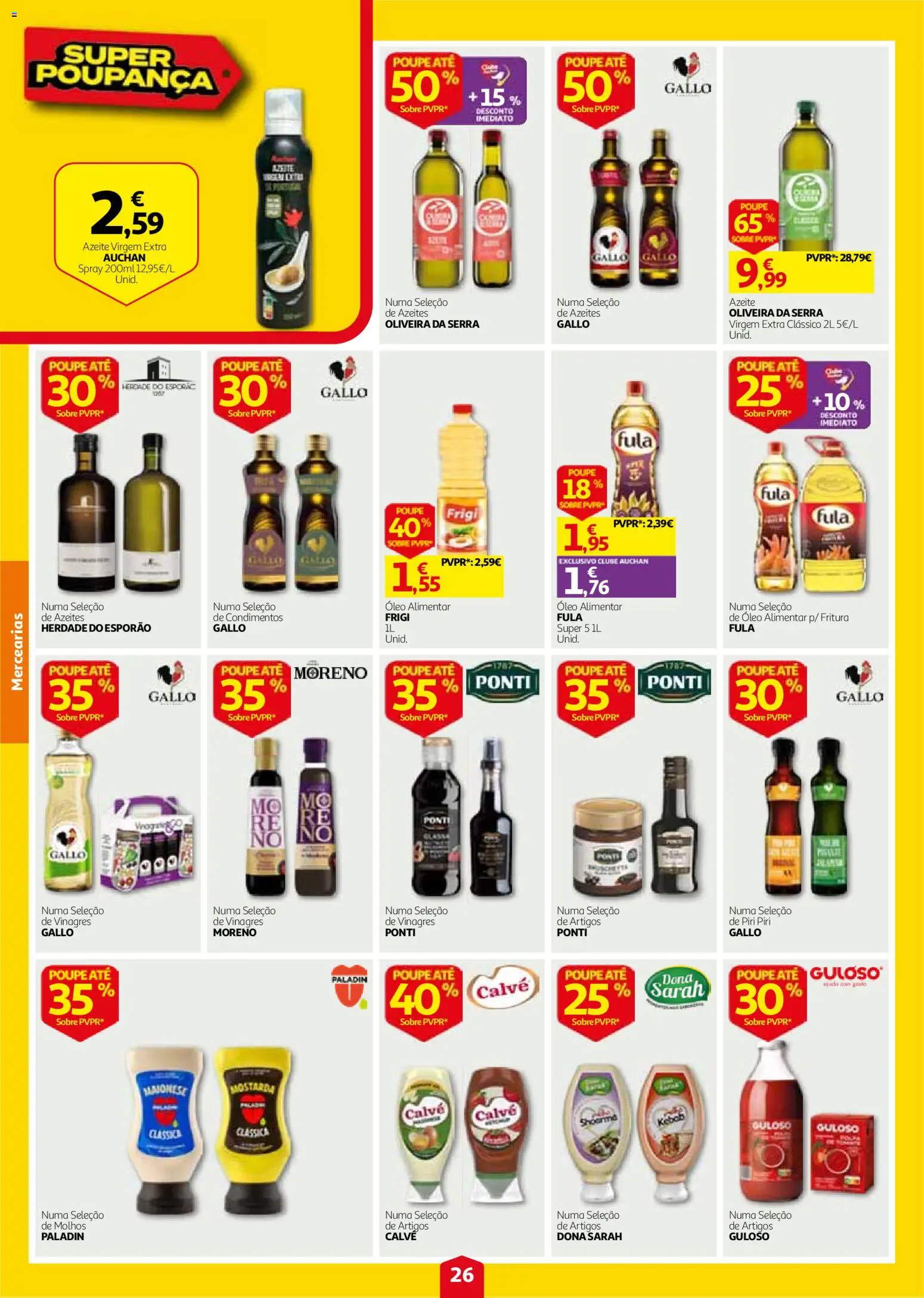 Auchan folheto │ válido de 24/09/2026 | Página: 26 | Produtos: Azeite, Mostarda, Molhos, Maionese