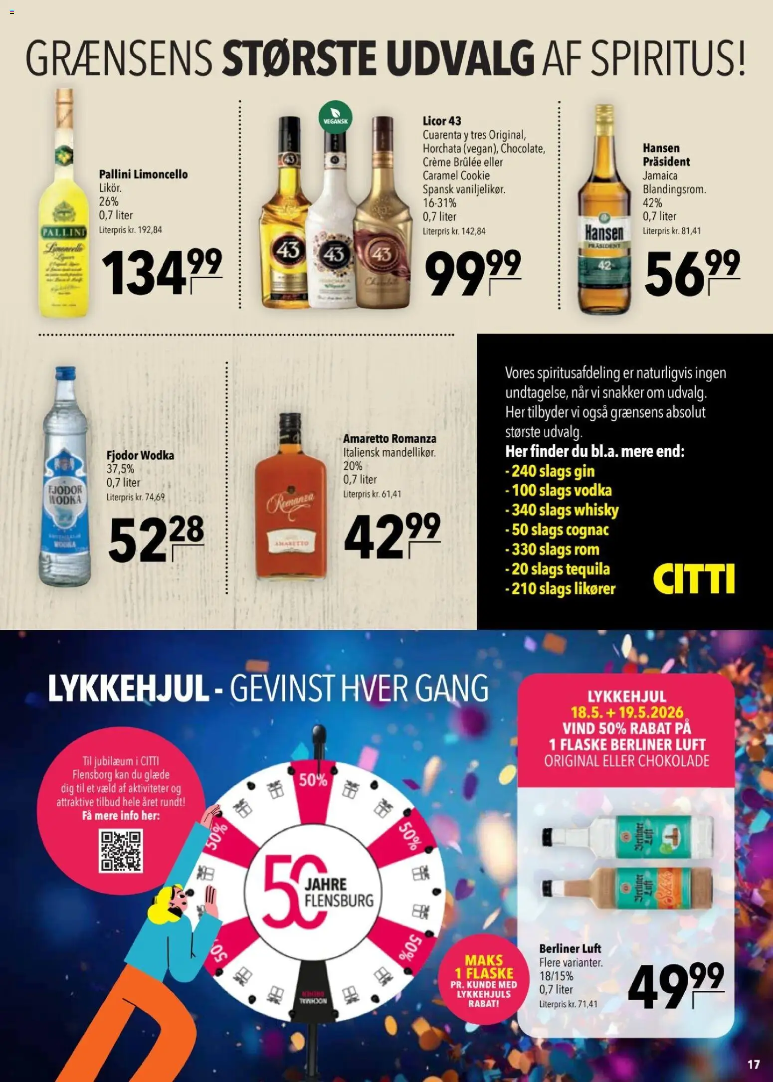 CITTI tilbudsavis – gyldig fra 13.05.2026 | Side: 17 | Produkter: Creme, Gin, Vodka, Whisky