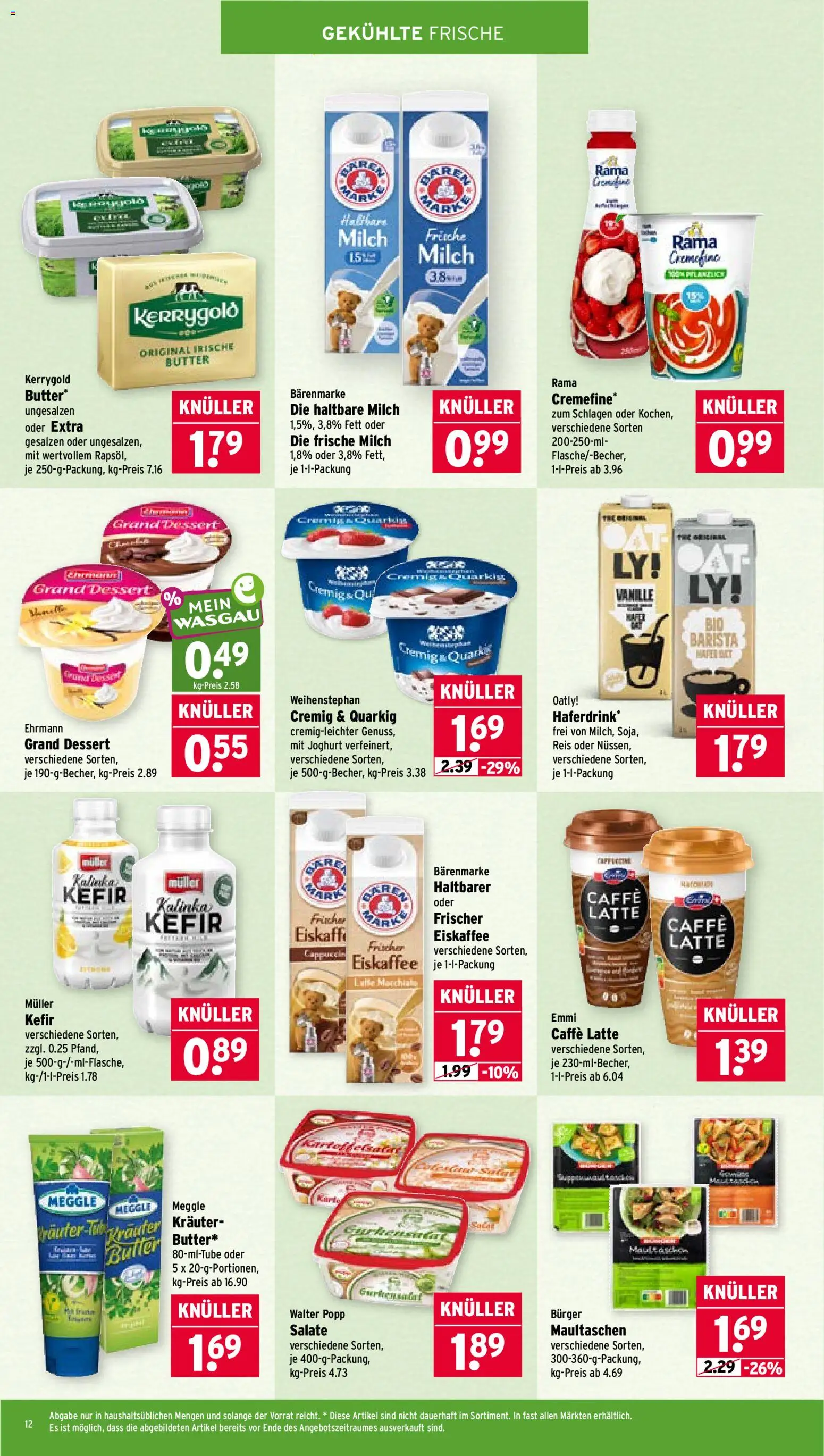 Wasgau Prospekt – gültig ab 26.05.2026 | Seite: 12 | Produkte: Rama, Milch, Joghurt, Kerrygold butter