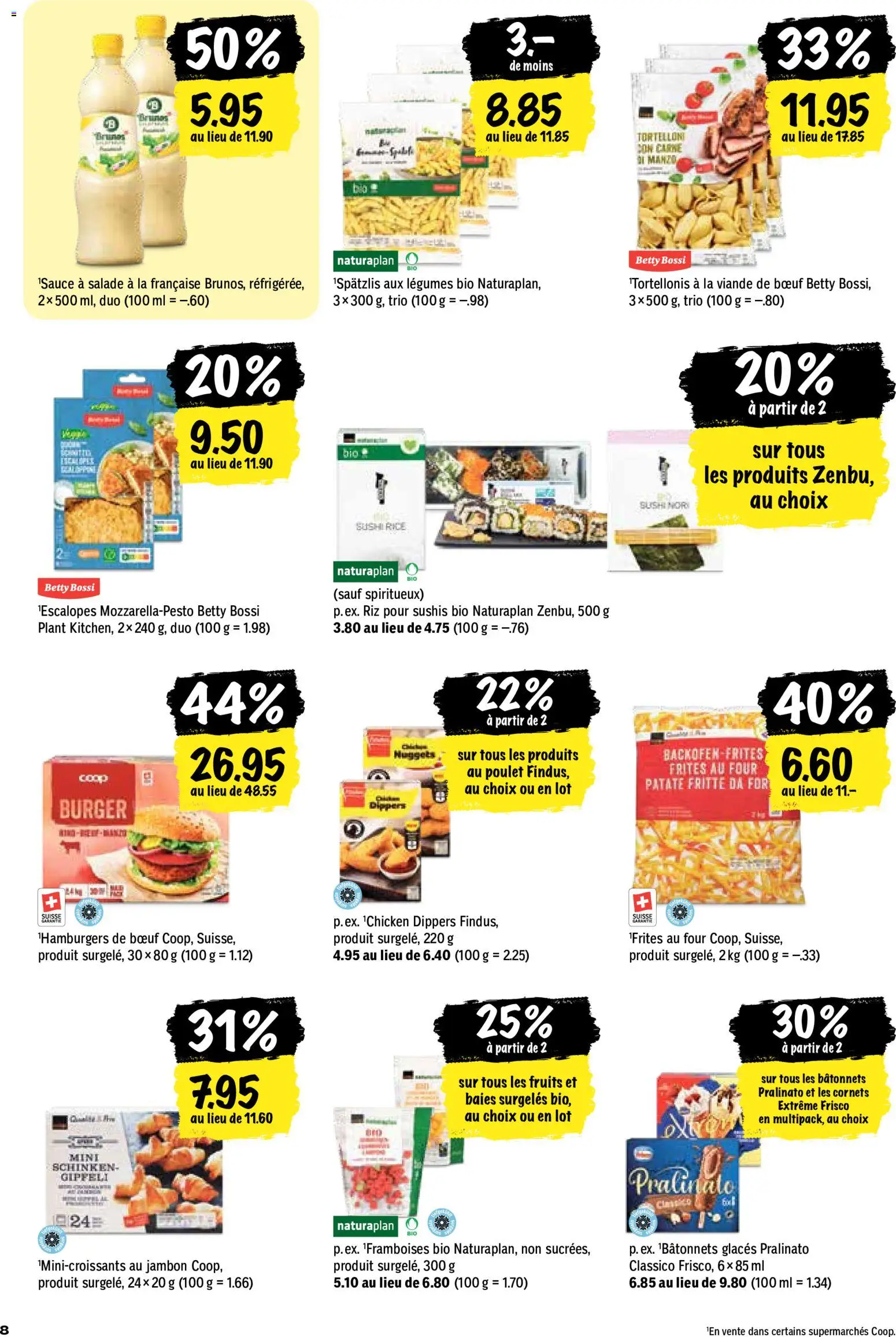 Coop aktionen FR – gültig ab 11.06.2026 | Seite: 8 | Produkte: Dressing, Burger, Gipfeli, Schinken