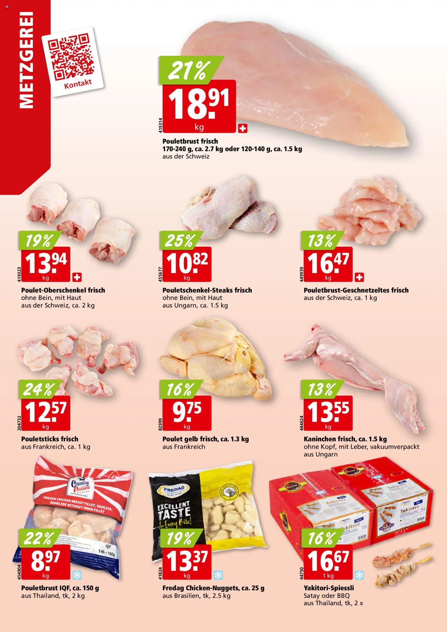 Aligro aktionen Schlieren, Gossau SG, Frauenfeld, Rapperswil-Jona, Sargans, Bern – gültig ab 02.11.2026 | Seite: 6 | Produkte: Kaninchen, Pouletbrust