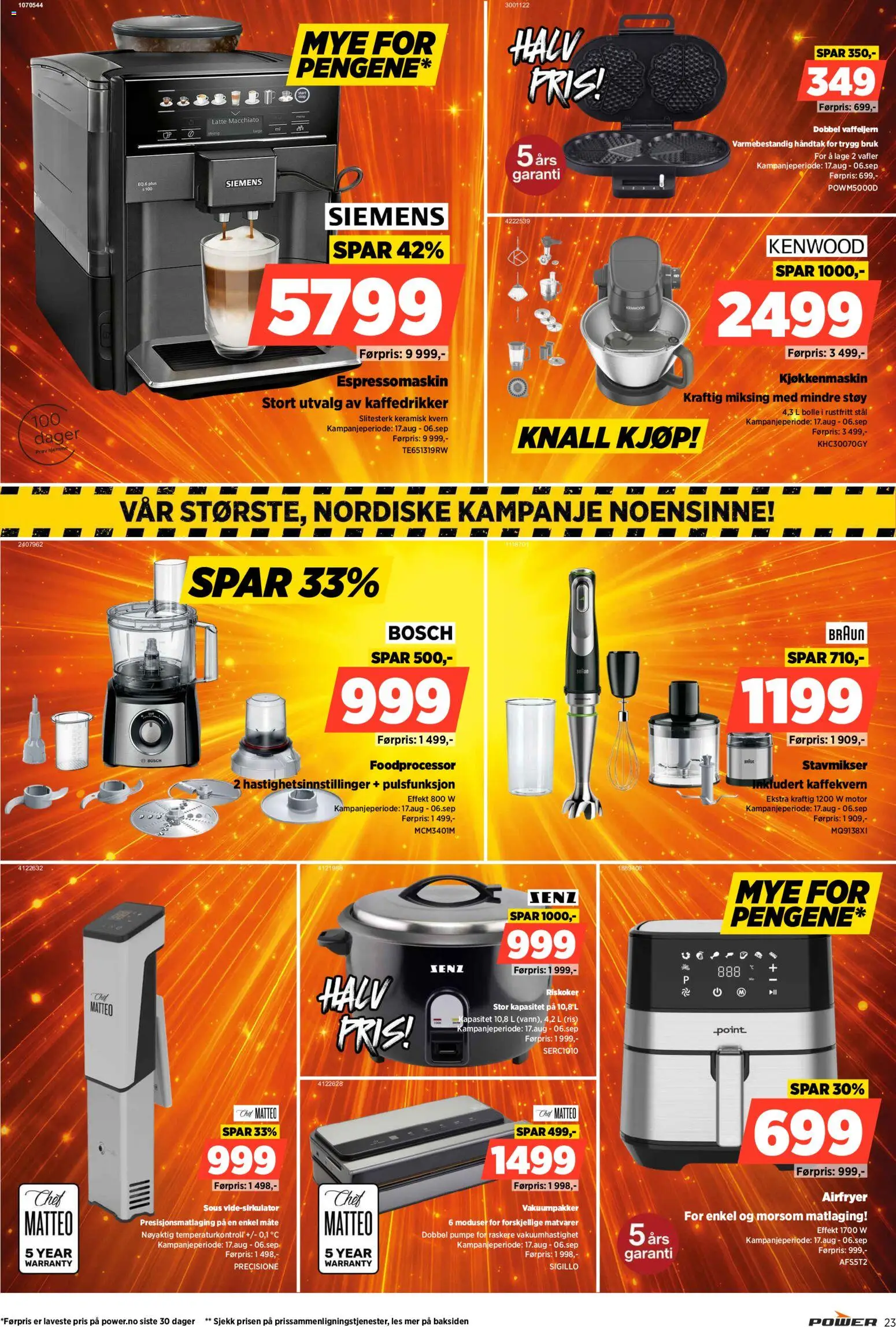 {H1} | Side: 23 | Produkter: Kaffekvern, Espressomaskin, Matvarer, Håndtak