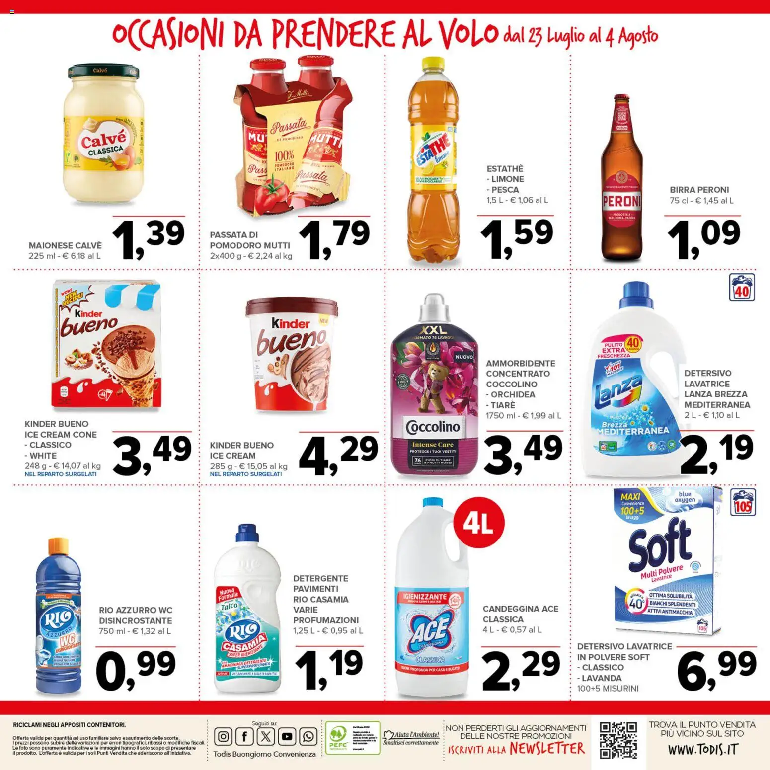 Volantino Todis del 23/07/2026 | Pagina: 20 | Prodotti: Birra, Limone, Lavanda, Orchidea