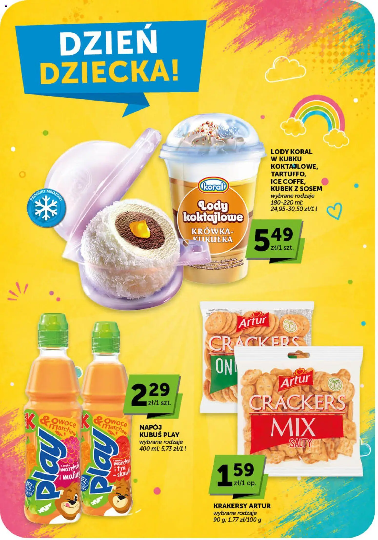 Groszek gazetka od 28.05.2026 | Strona: 15 | Produkty: Maliny, Lody koral, Lody, Owoce