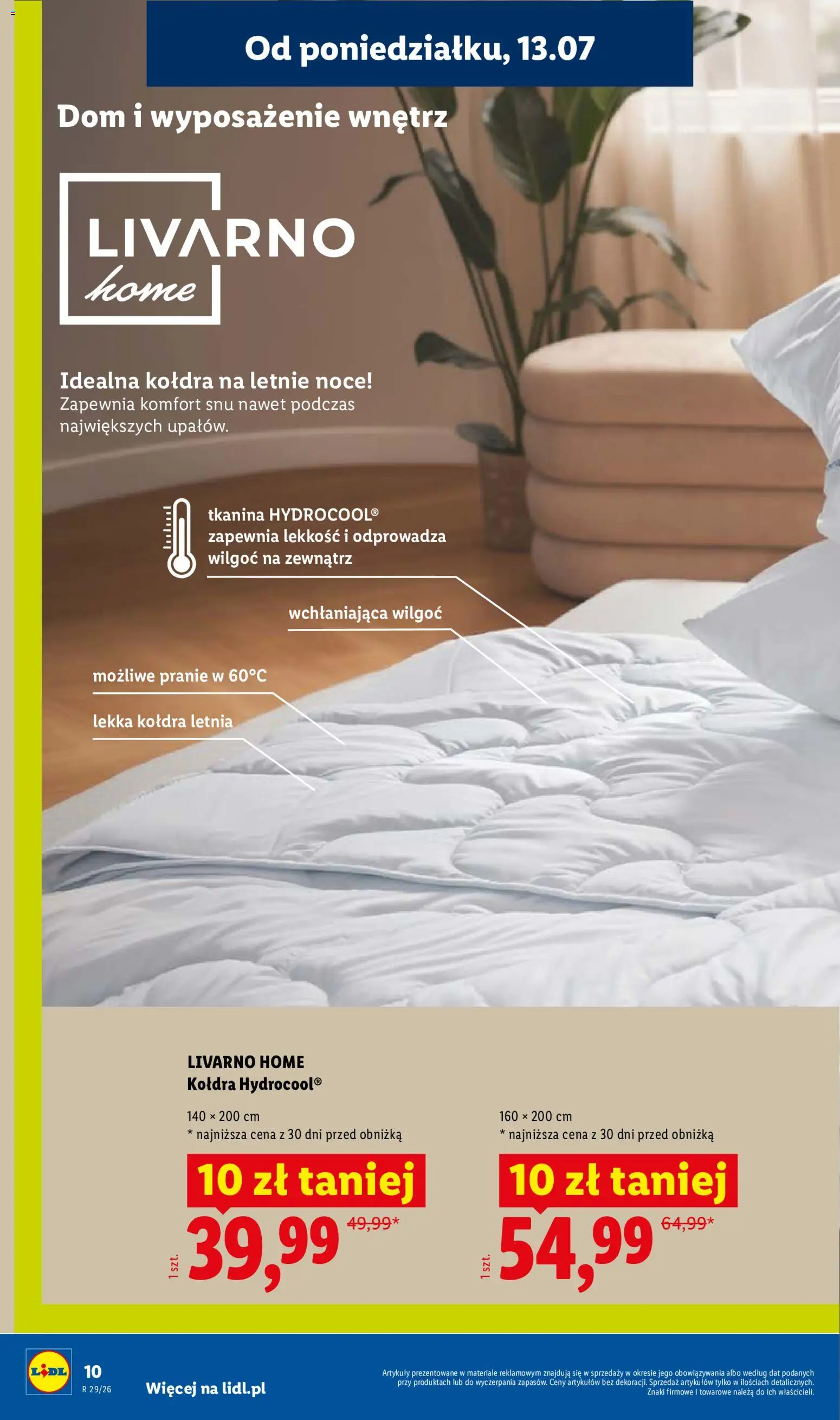 Lidl Katalog od 13.07.2026 | Strona: 10 | Produkty: Kołdra