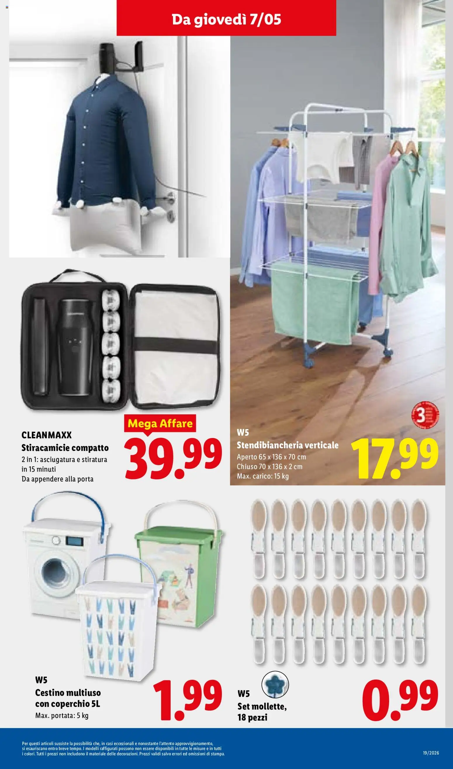 Volantino Lidl del 07.05.2026 | Pagina: 25 | Prodotti: Stendibiancheria, Cestino