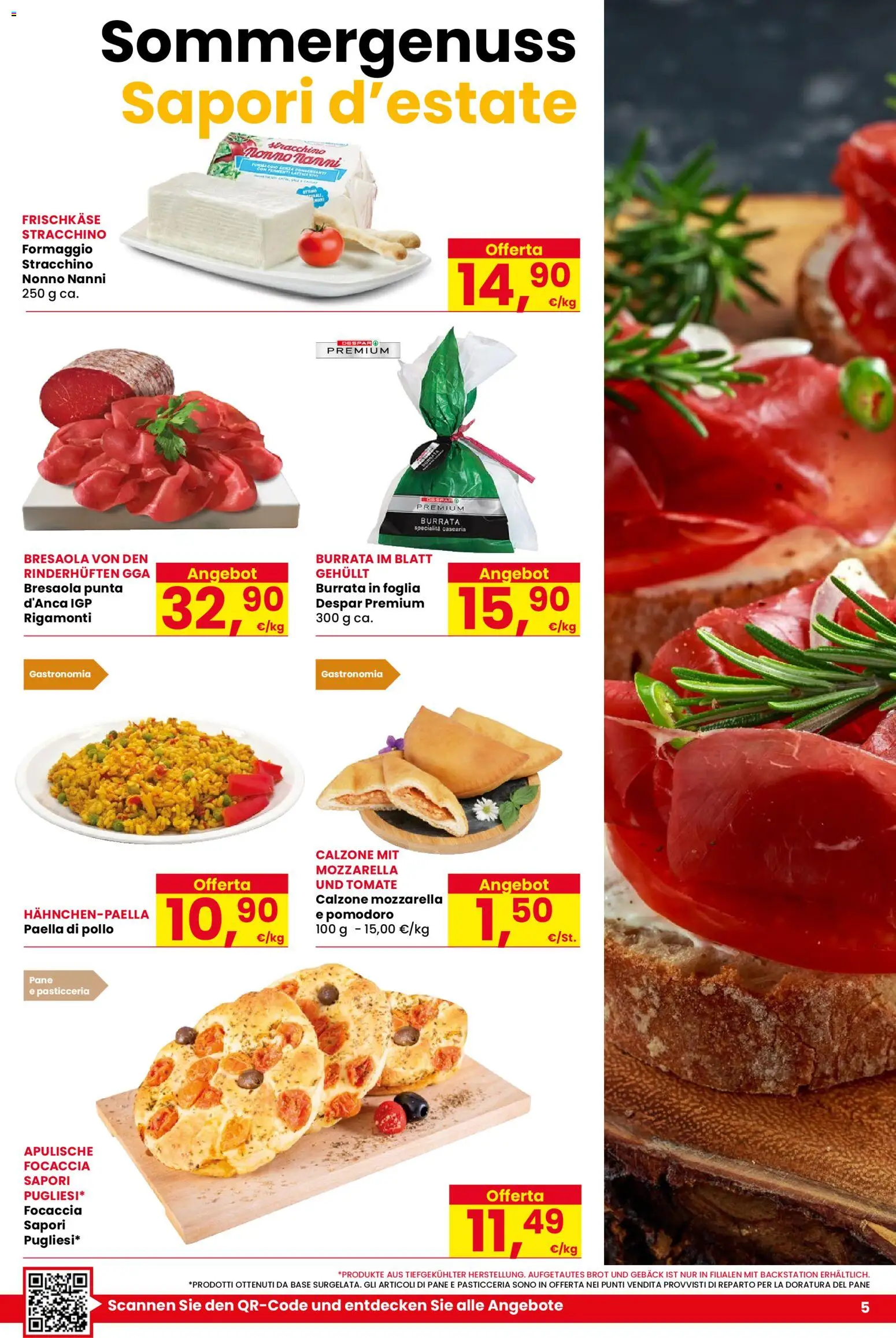 Volantino Despar del 11.06.2026 | Pagina: 5 | Prodotti: Pane, Pollo, Stracchino, Paella