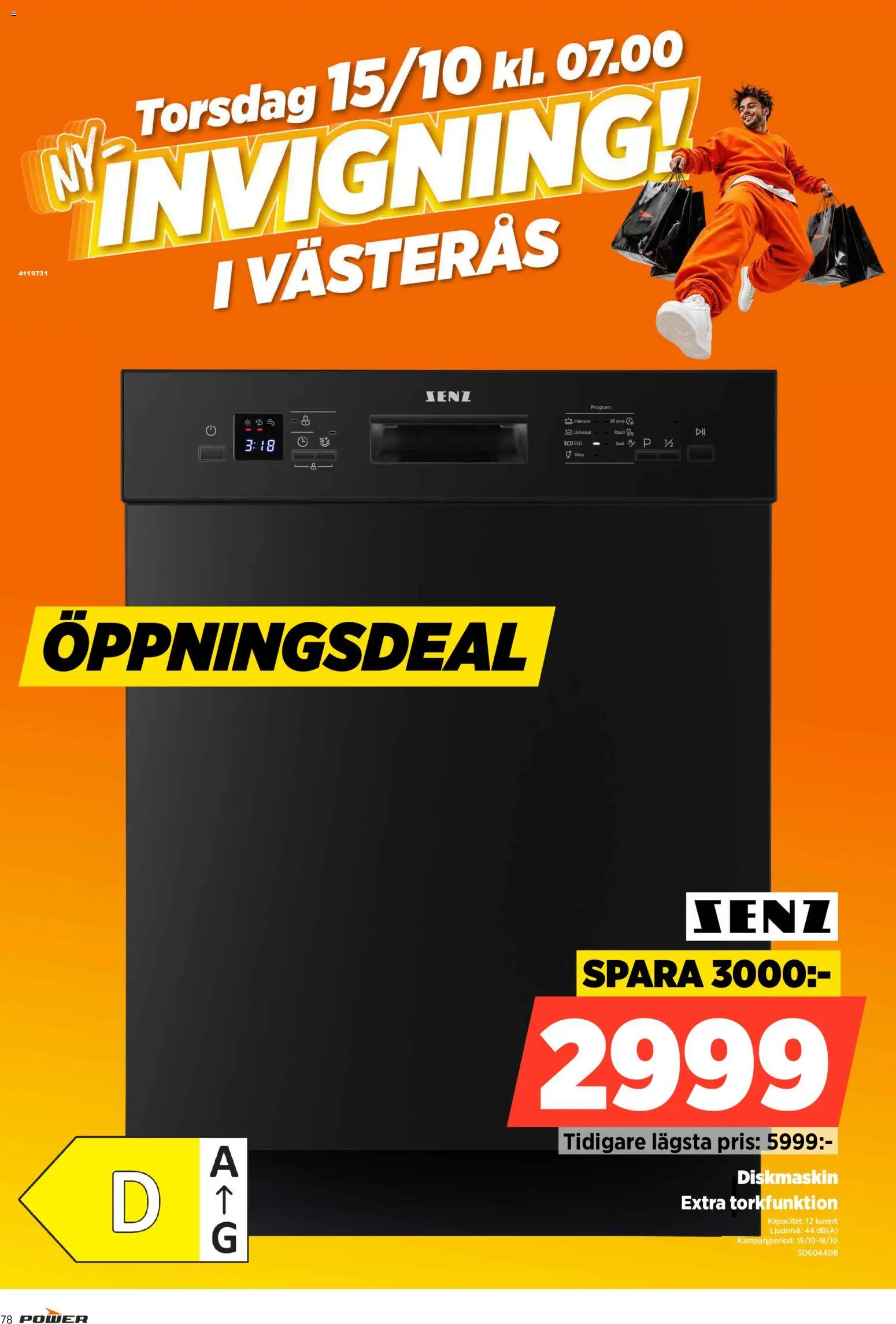 Power reklamblad aktuell från 15/10/2026 | Sida: 78 | Produkter: Diskmaskin, Kuvert, PC