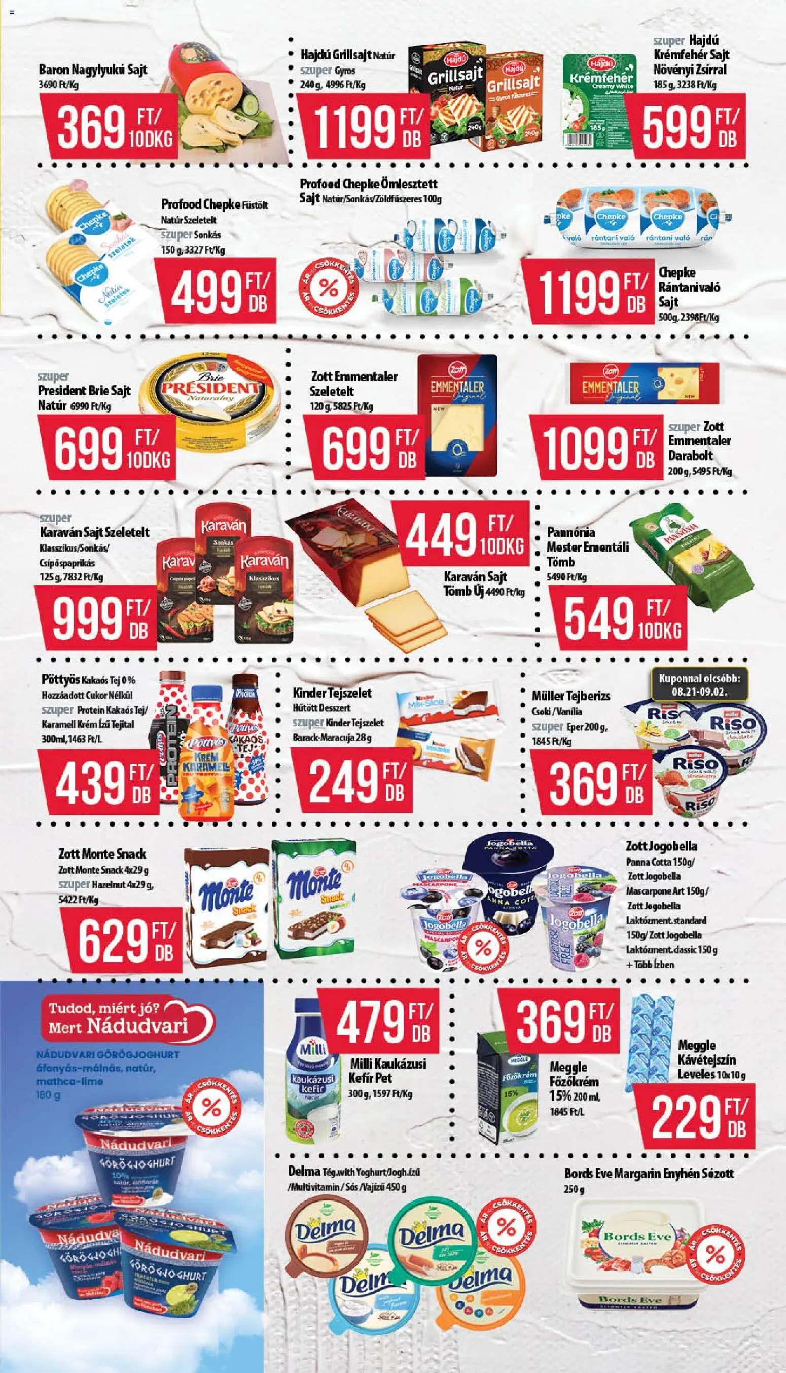COOP akciós ujság - amely érvényes a következő dátumtól: 2026.08.13. | Oldal: 5 | Termékek: Jogobella, Kefir, Kakaós tej, Panna cotta