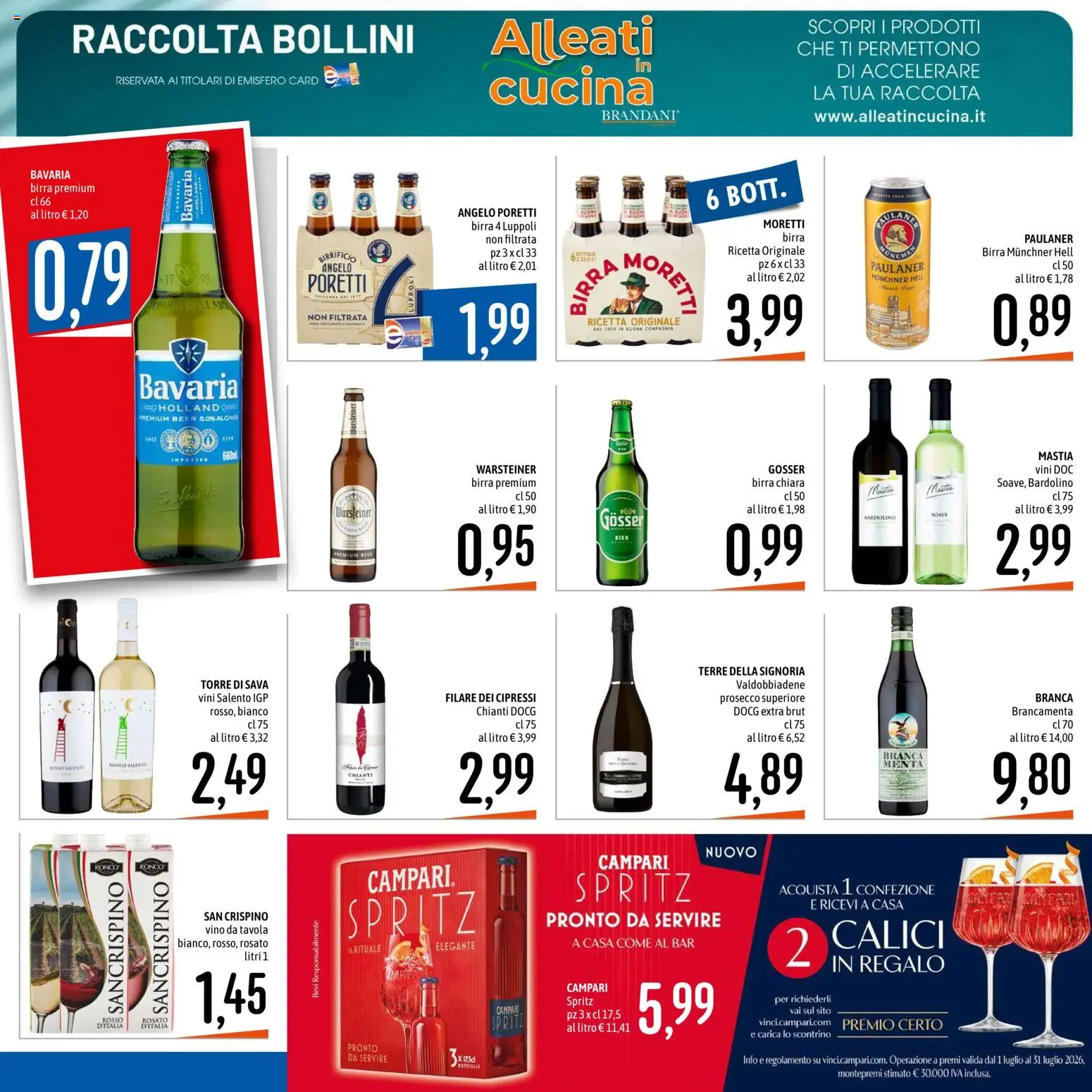 Volantino Emisfero del 09/07/2026 | Pagina: 7 | Prodotti: Birra, Prosecco, Vino