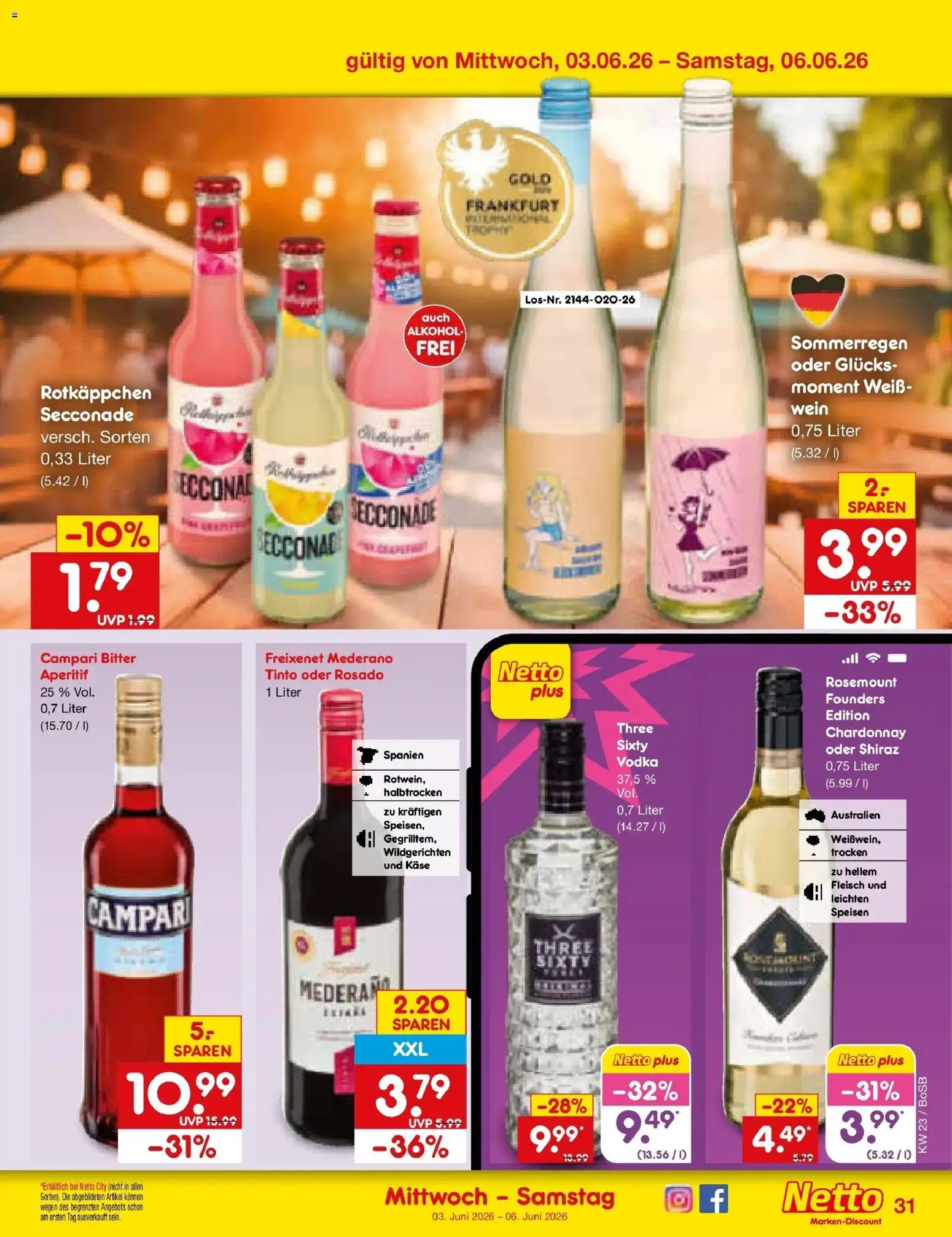 Netto Marken-Discount Prospekt Stadtlohn – gültig ab 01.06.2026 | Seite: 45 | Produkte: Freixenet, Rotkäppchen, Wein, Fleisch