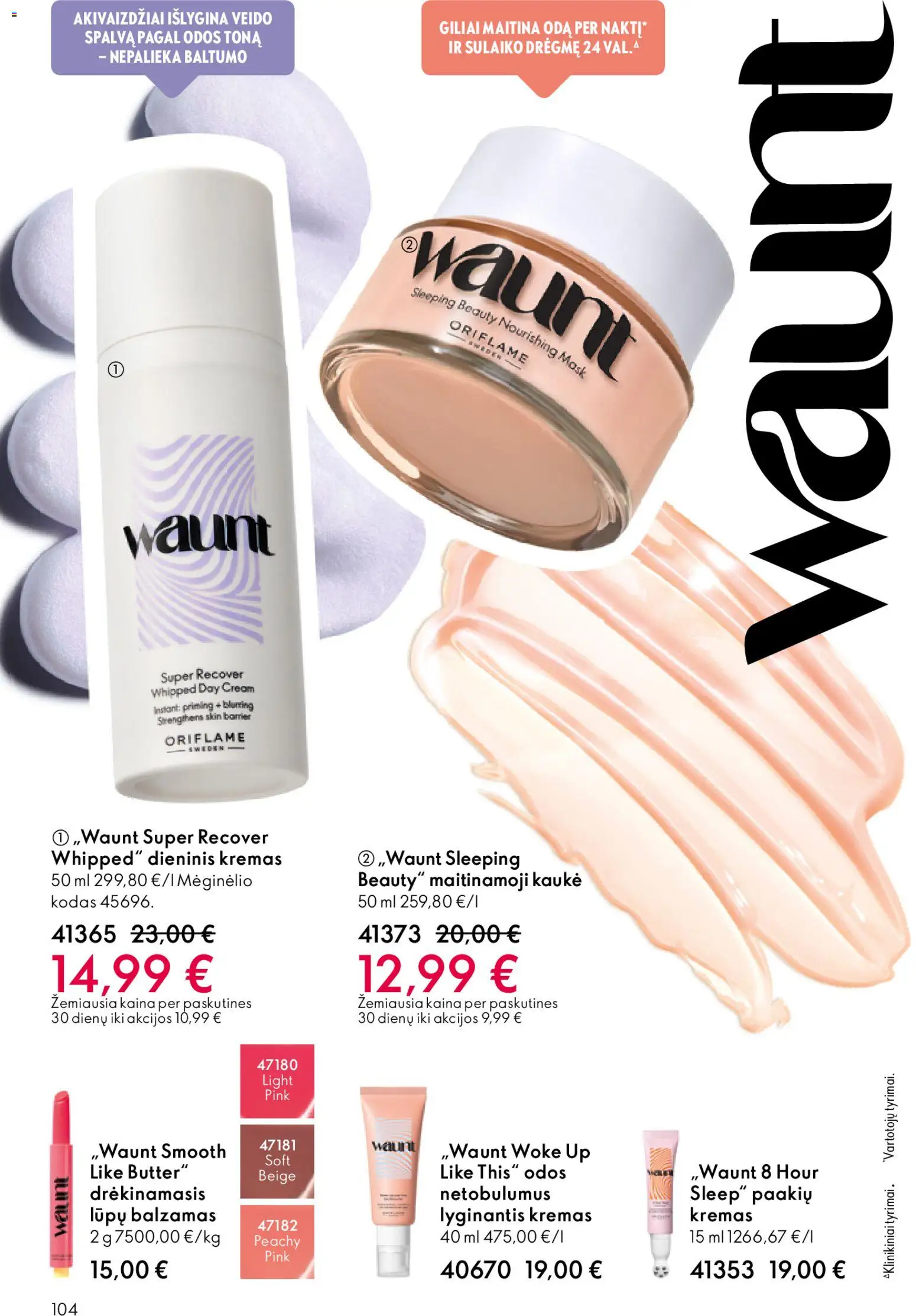 Oriflame akcijos nuo 03.06.2026 | Puslapis: 104 | Prekių: Balzamas, Kremas, Kaukė