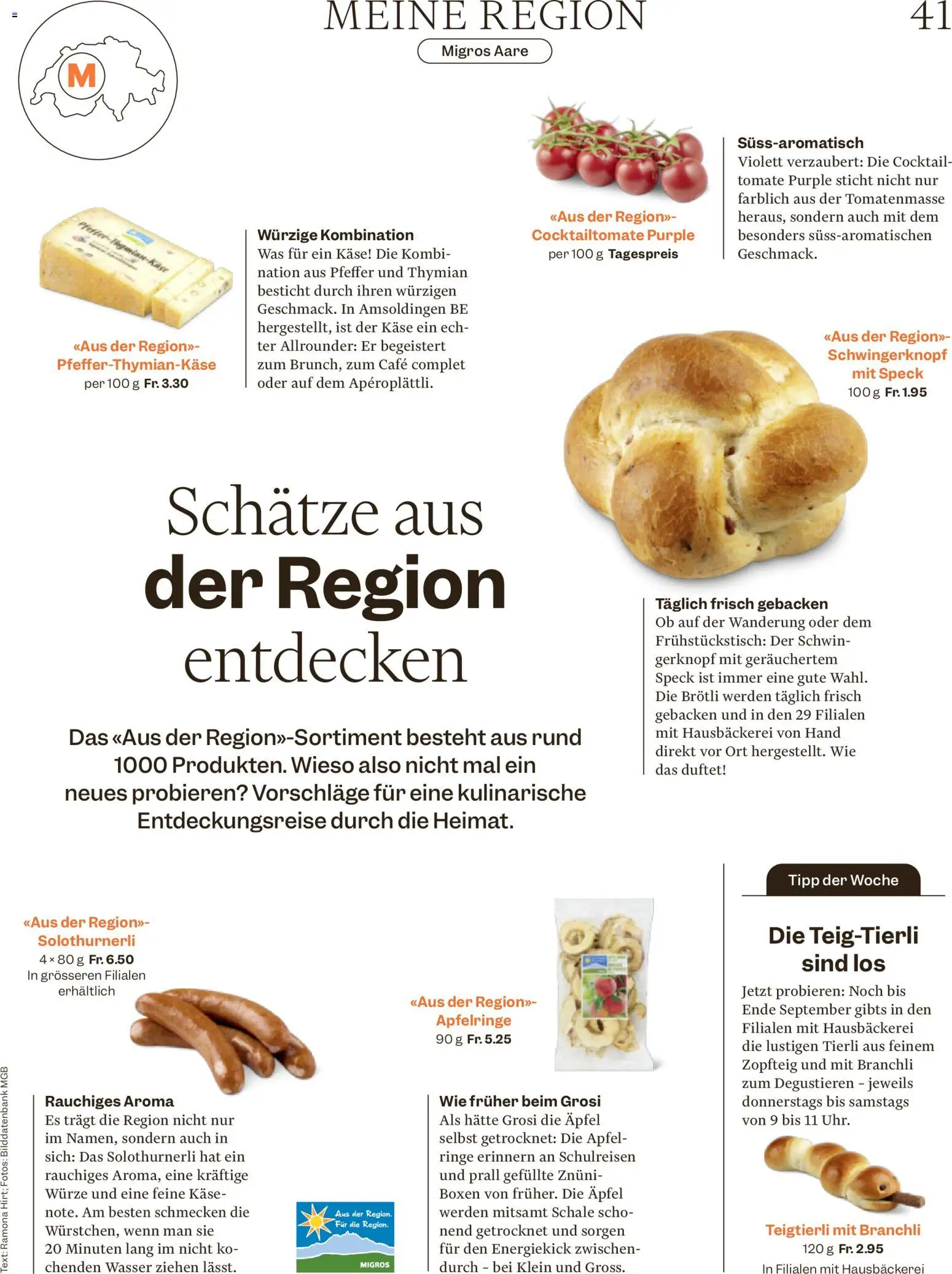 Migros aktionen Magazin – gültig ab 16.09.2026 | Seite: 41 | Produkte: Käse, Äpfel, Pfeffer